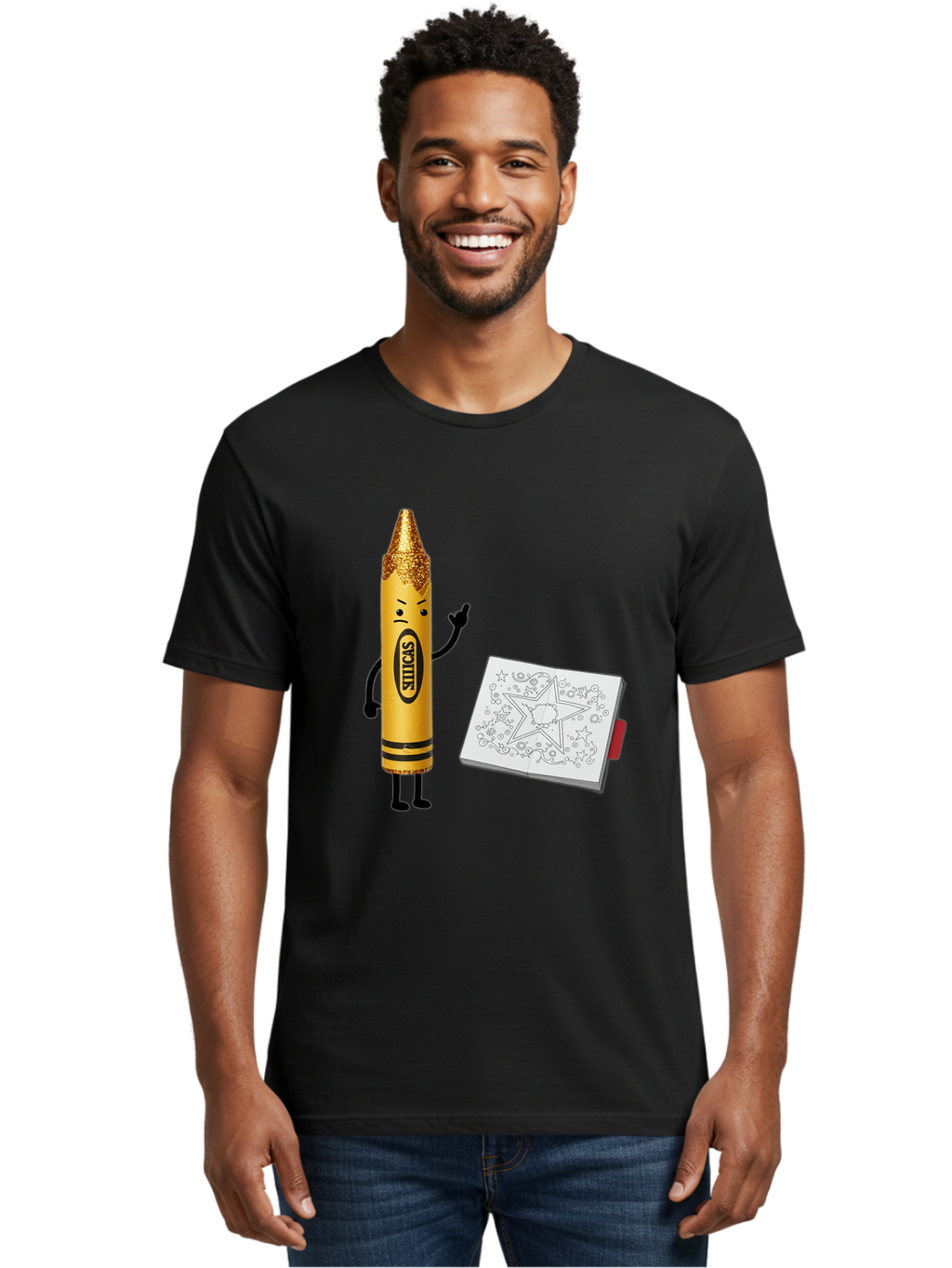 Crayon-Character Men'S Graphic Tee, 100% Cotton, Comfortable Casual Summer Wear, Machine Washable, Vintage Camera, Old Camera, Antique Camera, Black Camera, Classic Photography, Photography Equipment, Nostalgic Device, Film Camera, Camera Art Bam129