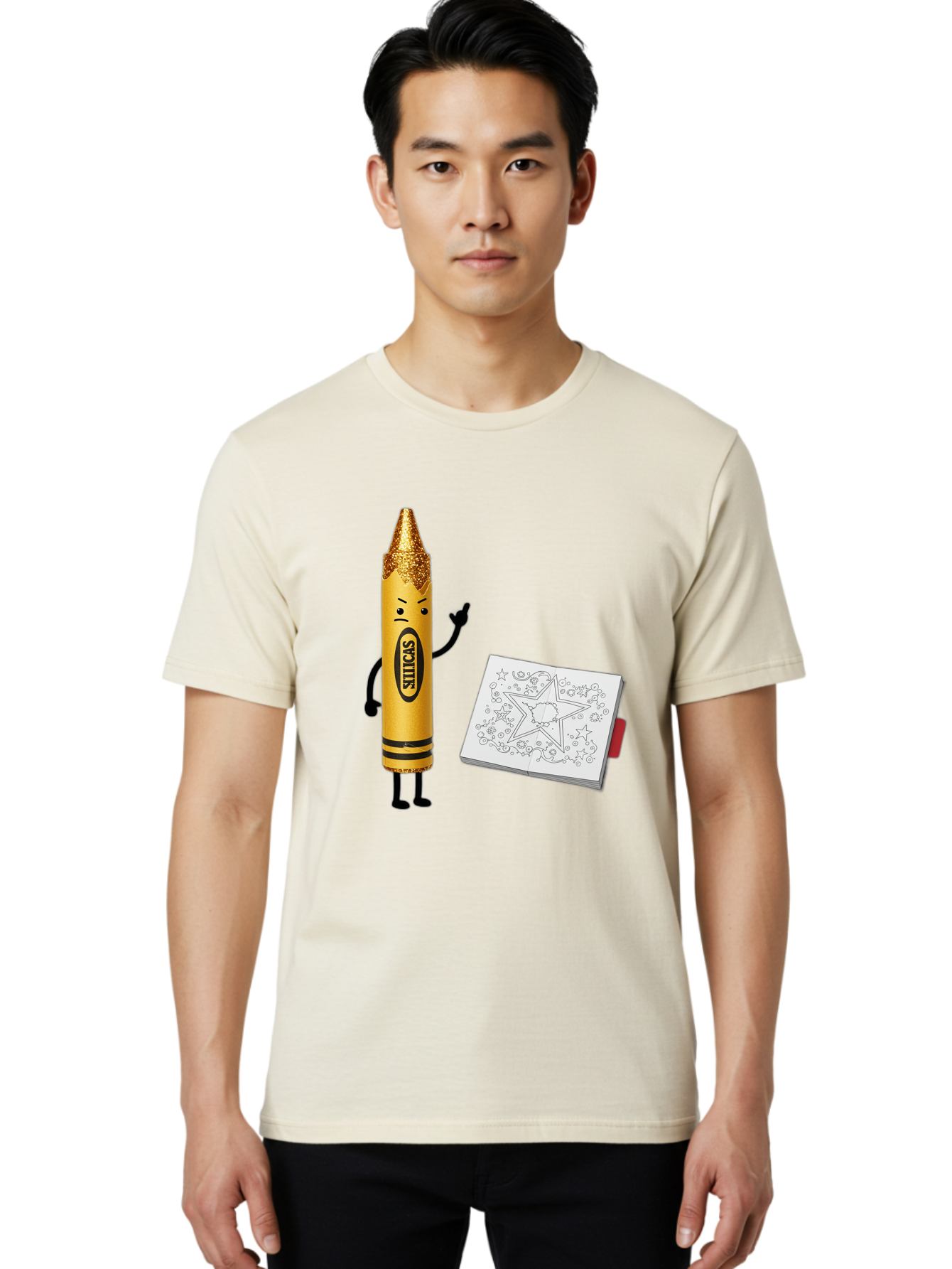 Crayon-Character Men'S Graphic Tee, 100% Cotton, Comfortable Casual Summer Wear, Machine Washable, Vintage Camera, Old Camera, Antique Camera, Black Camera, Classic Photography, Photography Equipment, Nostalgic Device, Film Camera, Camera Art Bam129