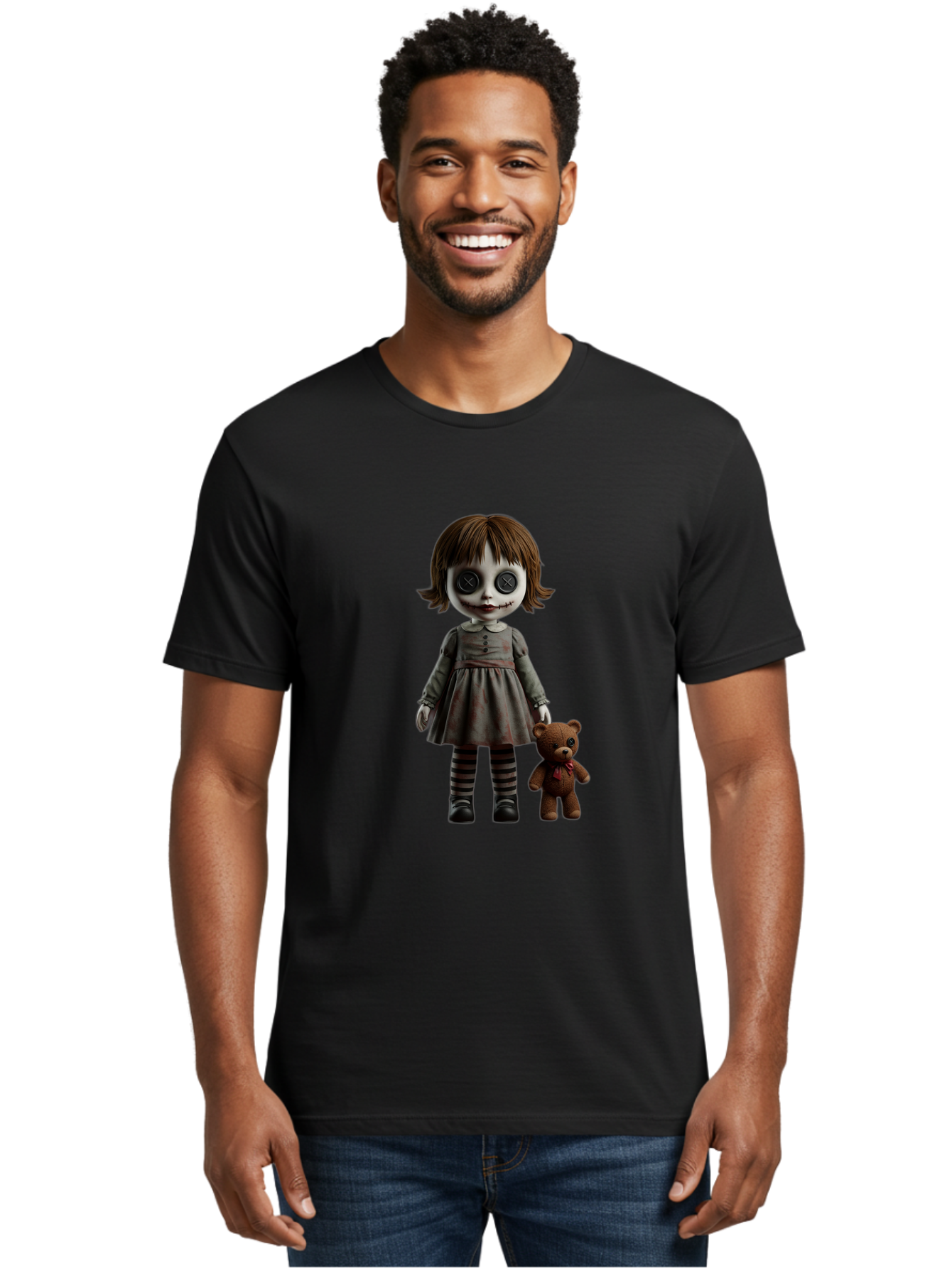 Creepy-Doll Men'S Graphic Tee, 100% Cotton, Comfortable Casual Summer Wear, Machine Washable, Vintage Camera, Old Camera, Antique Camera, Black Camera, Classic Photography, Photography Equipment, Nostalgic Device, Film Camera, Camera Art Bam131