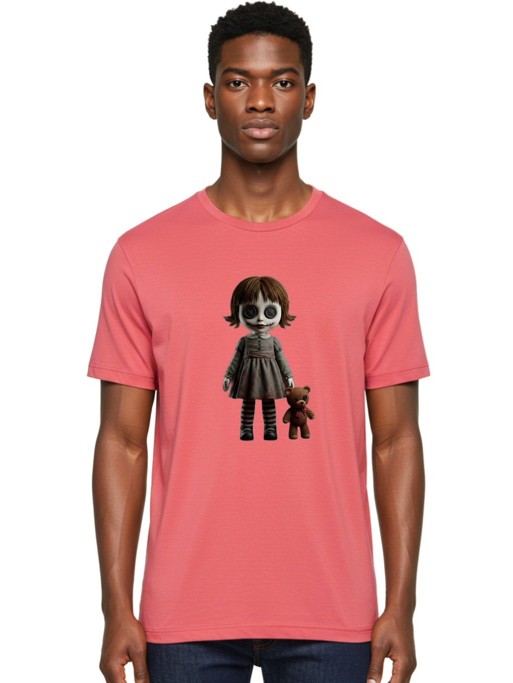 Creepy-Doll Men'S Graphic Tee, 100% Cotton, Comfortable Casual Summer Wear, Machine Washable, Vintage Camera, Old Camera, Antique Camera, Black Camera, Classic Photography, Photography Equipment, Nostalgic Device, Film Camera, Camera Art Bam131