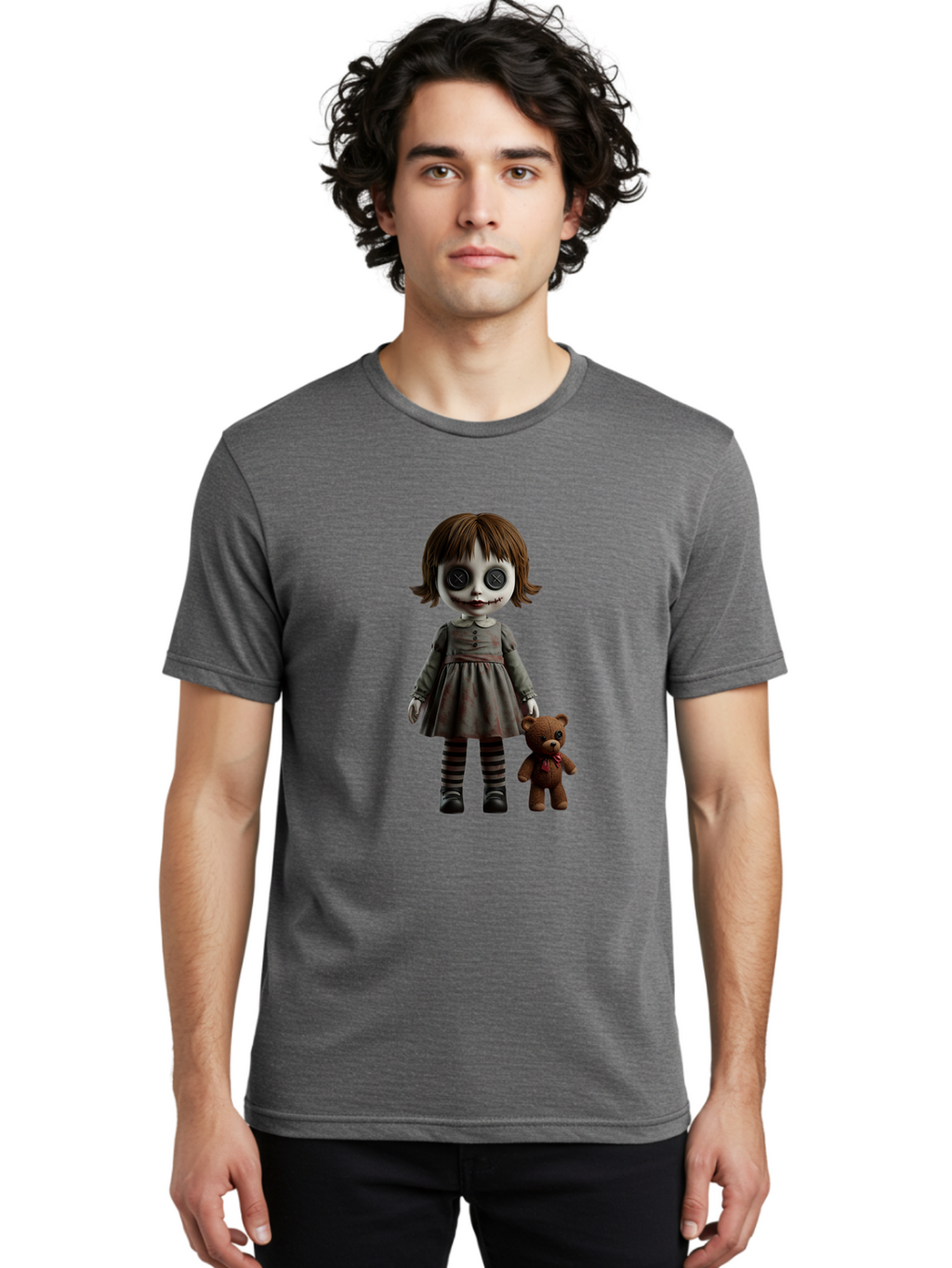 Creepy-Doll Men'S Graphic Tee, 100% Cotton, Comfortable Casual Summer Wear, Machine Washable, Vintage Camera, Old Camera, Antique Camera, Black Camera, Classic Photography, Photography Equipment, Nostalgic Device, Film Camera, Camera Art Bam131