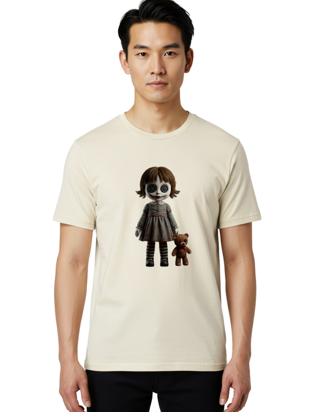 Creepy-Doll Men'S Graphic Tee, 100% Cotton, Comfortable Casual Summer Wear, Machine Washable, Vintage Camera, Old Camera, Antique Camera, Black Camera, Classic Photography, Photography Equipment, Nostalgic Device, Film Camera, Camera Art Bam131