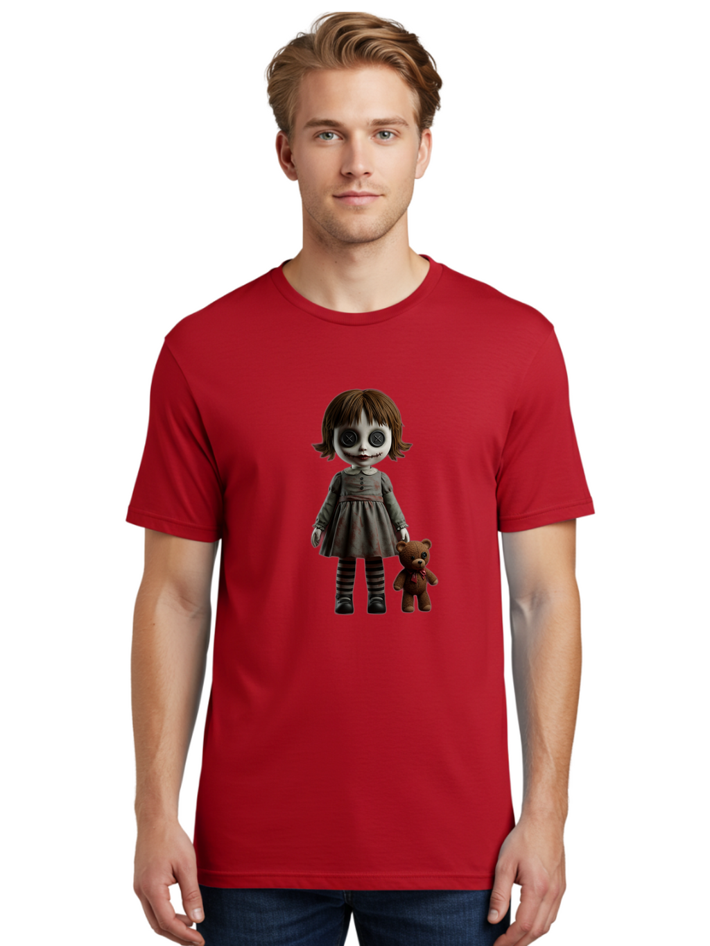 Creepy-Doll Men'S Graphic Tee, 100% Cotton, Comfortable Casual Summer Wear, Machine Washable, Vintage Camera, Old Camera, Antique Camera, Black Camera, Classic Photography, Photography Equipment, Nostalgic Device, Film Camera, Camera Art Bam131
