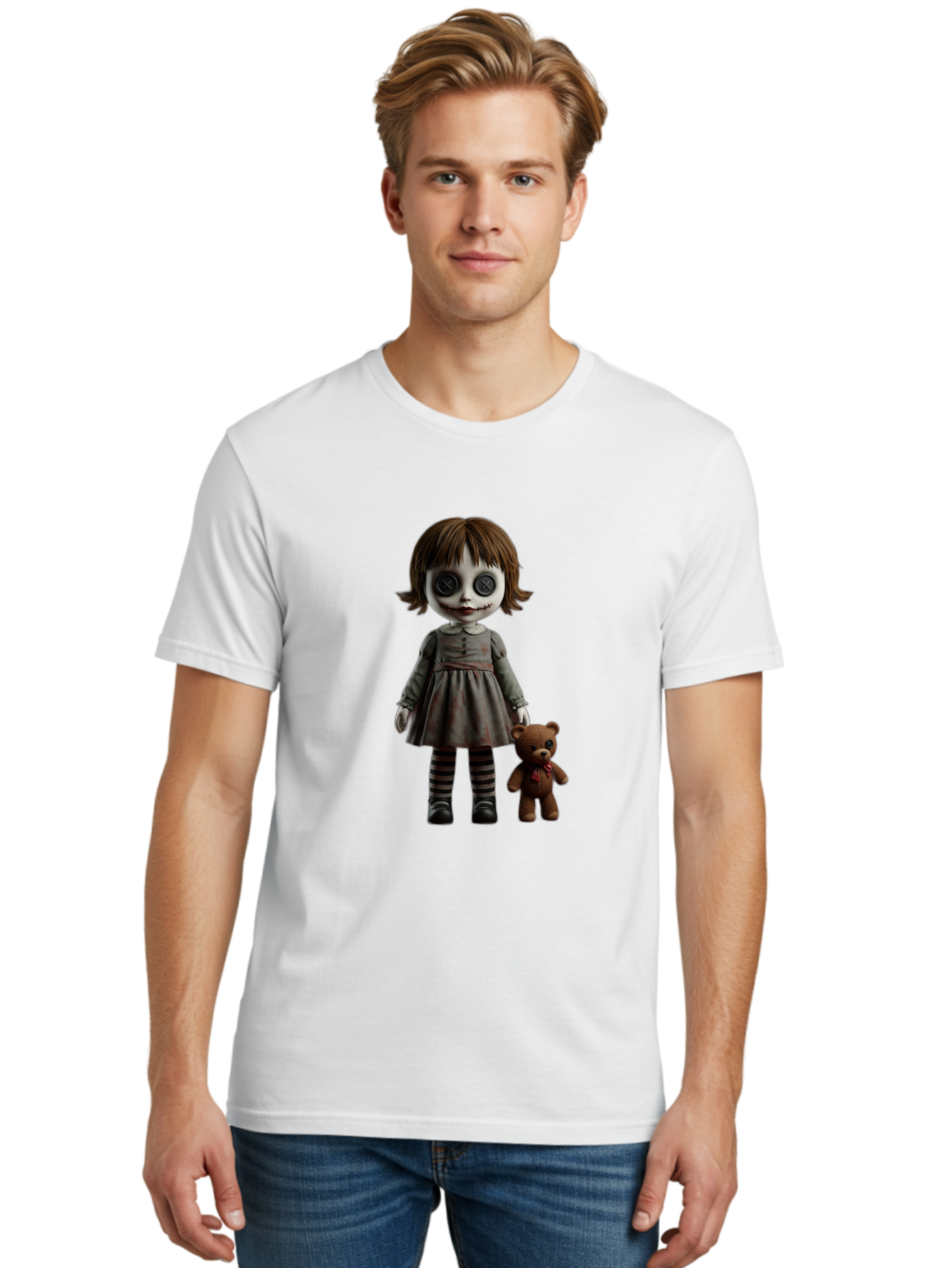Creepy-Doll Men'S Graphic Tee, 100% Cotton, Comfortable Casual Summer Wear, Machine Washable, Vintage Camera, Old Camera, Antique Camera, Black Camera, Classic Photography, Photography Equipment, Nostalgic Device, Film Camera, Camera Art Bam131