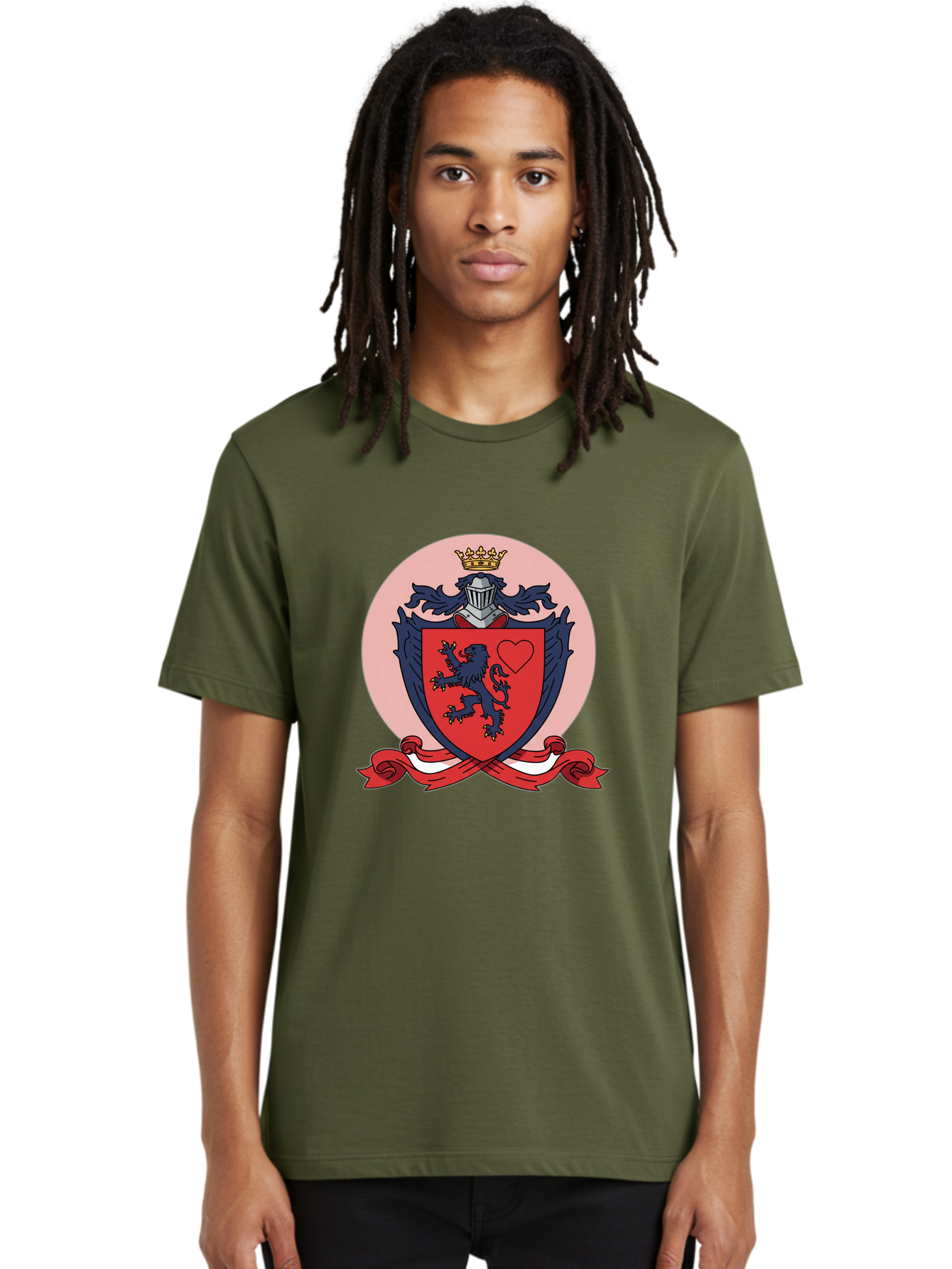 Crest-With-Lion-And-Heart Men'S Graphic Tee, 100% Cotton, Comfortable Casual Summer Wear, Machine Washable, Vintage Camera, Old Camera, Antique Camera, Black Camera, Classic Photography, Photography Equipment, Nostalgic Device, Film Camera, Bam134