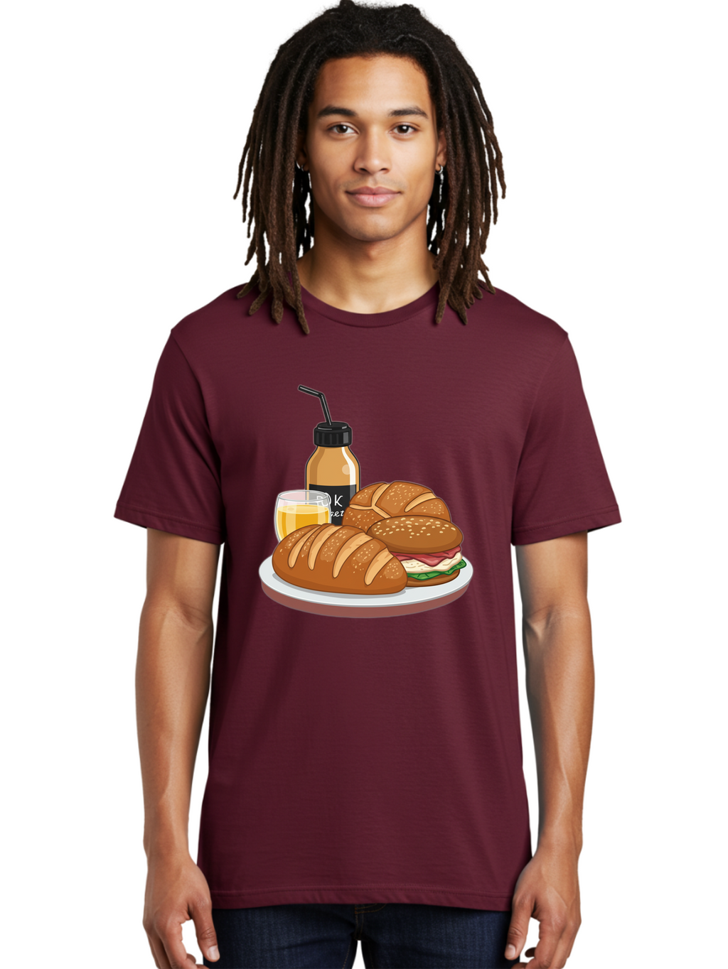 Croissant-Sandwich-And-Keket-Drink Men'S Graphic Tee, 100% Cotton, Comfortable Casual Summer Wear, Machine Washable, Vintage Camera, Old Camera, Antique Camera, Black Camera, Classic Photography, Photography Equipment, Nostalgic Device, Bam135