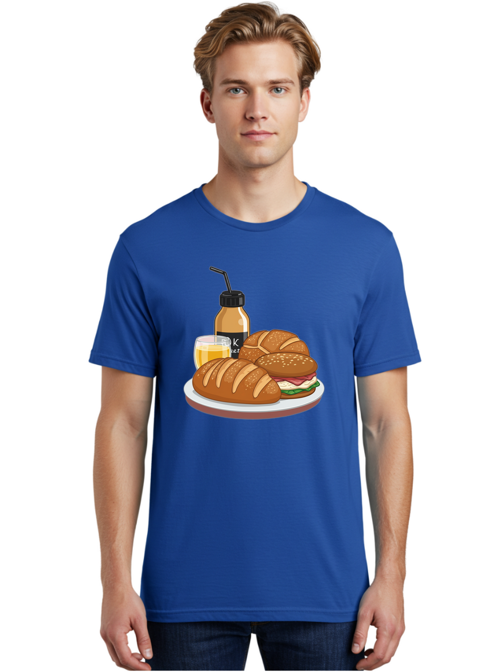 Croissant-Sandwich-And-Keket-Drink Men'S Graphic Tee, 100% Cotton, Comfortable Casual Summer Wear, Machine Washable, Vintage Camera, Old Camera, Antique Camera, Black Camera, Classic Photography, Photography Equipment, Nostalgic Device, Bam135