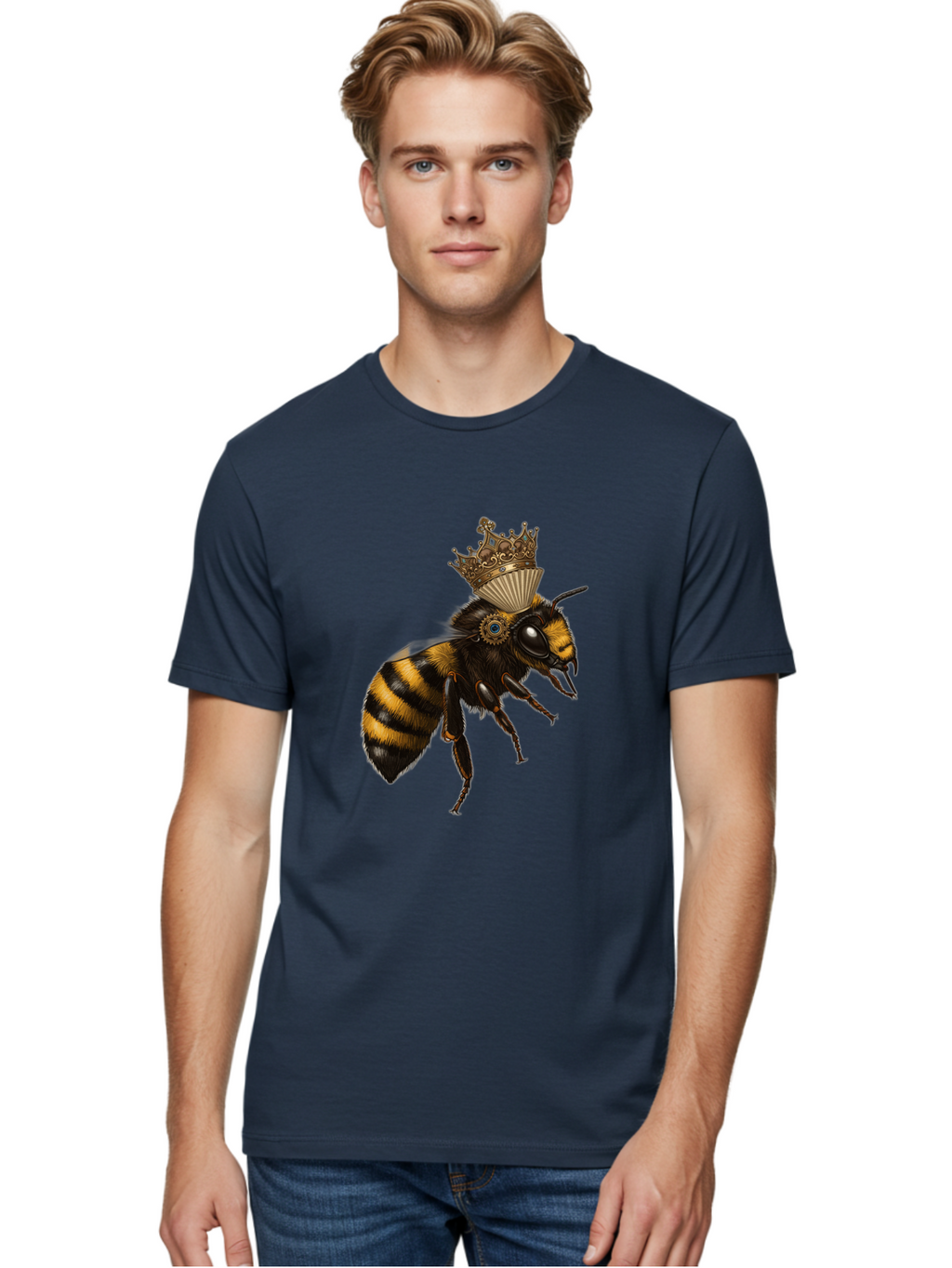 Crowned-Bee Men'S Graphic Tee, 100% Cotton, Comfortable Casual Summer Wear, Machine Washable, Vintage Camera, Old Camera, Antique Camera, Black Camera, Classic Photography, Photography Equipment, Nostalgic Device, Film Camera, Camera Art Bam137