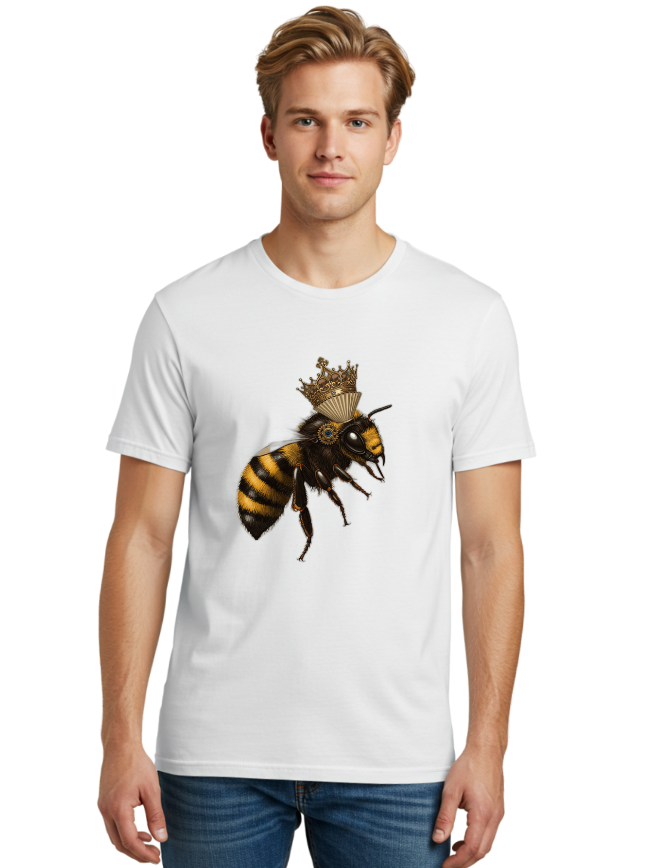 Crowned-Bee Men'S Graphic Tee, 100% Cotton, Comfortable Casual Summer Wear, Machine Washable, Vintage Camera, Old Camera, Antique Camera, Black Camera, Classic Photography, Photography Equipment, Nostalgic Device, Film Camera, Camera Art Bam137