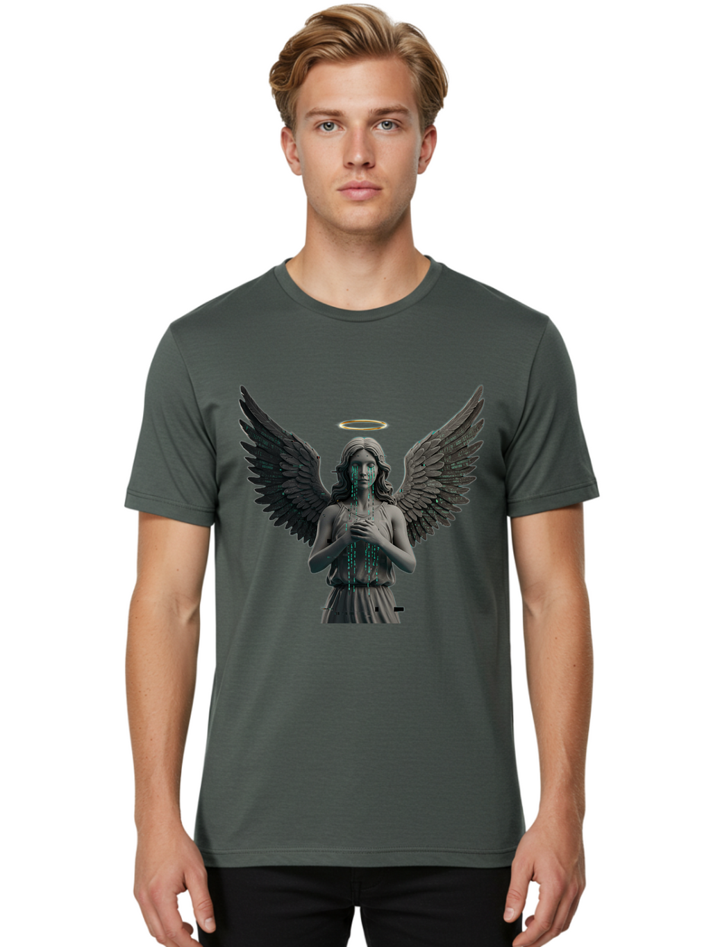 Crying-Angel-Statue Men'S Graphic Tee, 100% Cotton, Comfortable Casual Summer Wear, Machine Washable, Vintage Camera, Old Camera, Antique Camera, Black Camera, Classic Photography, Photography Equipment, Nostalgic Device, Film Camera, Bam140
