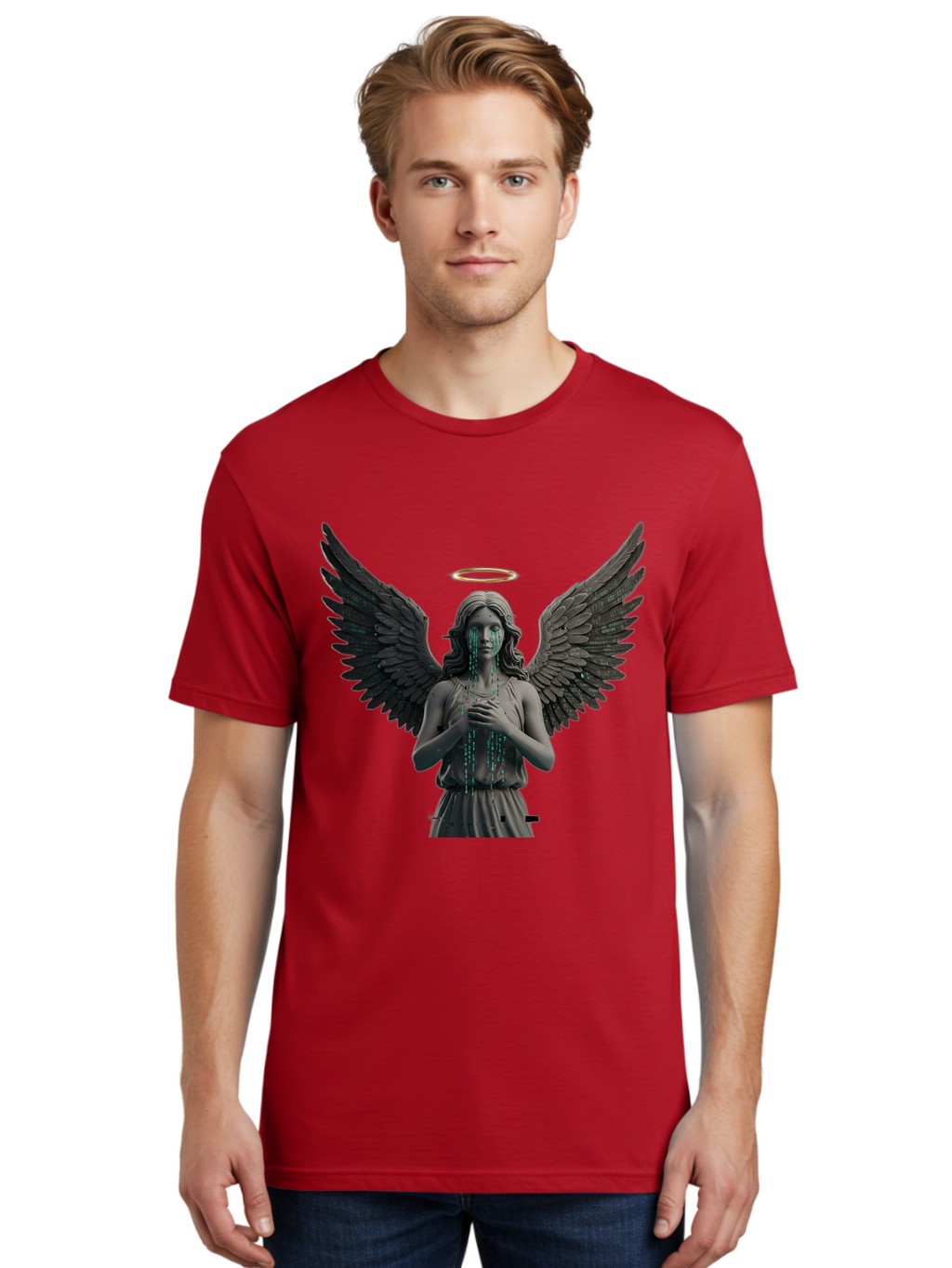 Crying-Angel-Statue Men'S Graphic Tee, 100% Cotton, Comfortable Casual Summer Wear, Machine Washable, Vintage Camera, Old Camera, Antique Camera, Black Camera, Classic Photography, Photography Equipment, Nostalgic Device, Film Camera, Bam140