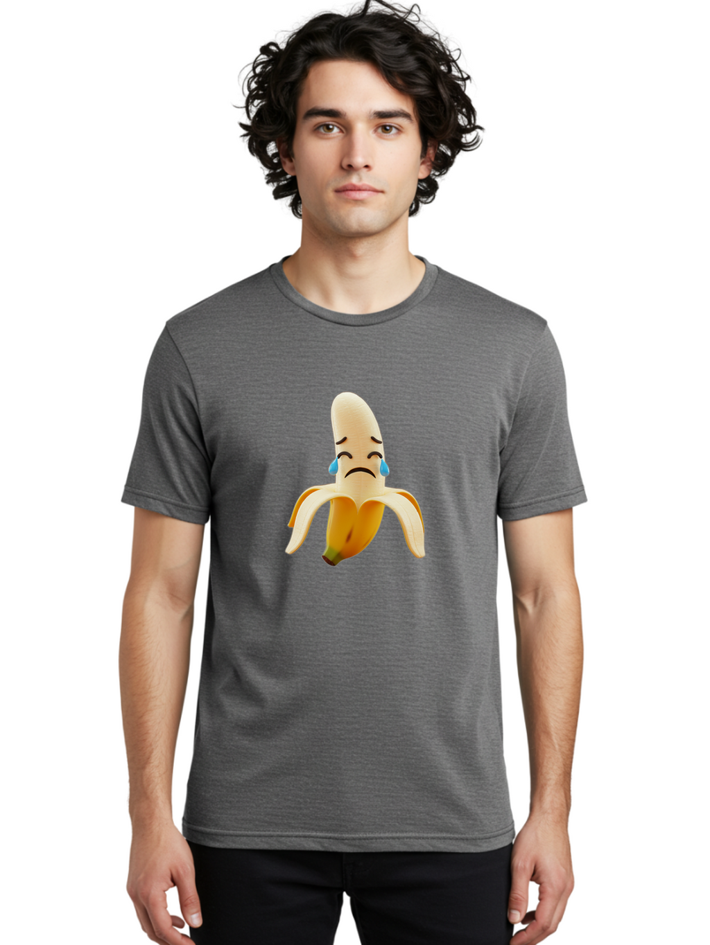 Crying-Banana-1 Men'S Graphic Tee, 100% Cotton, Comfortable Casual Summer Wear, Machine Washable, Vintage Camera, Old Camera, Antique Camera, Black Camera, Classic Photography, Photography Equipment, Nostalgic Device, Film Camera, Camera Art Bam142