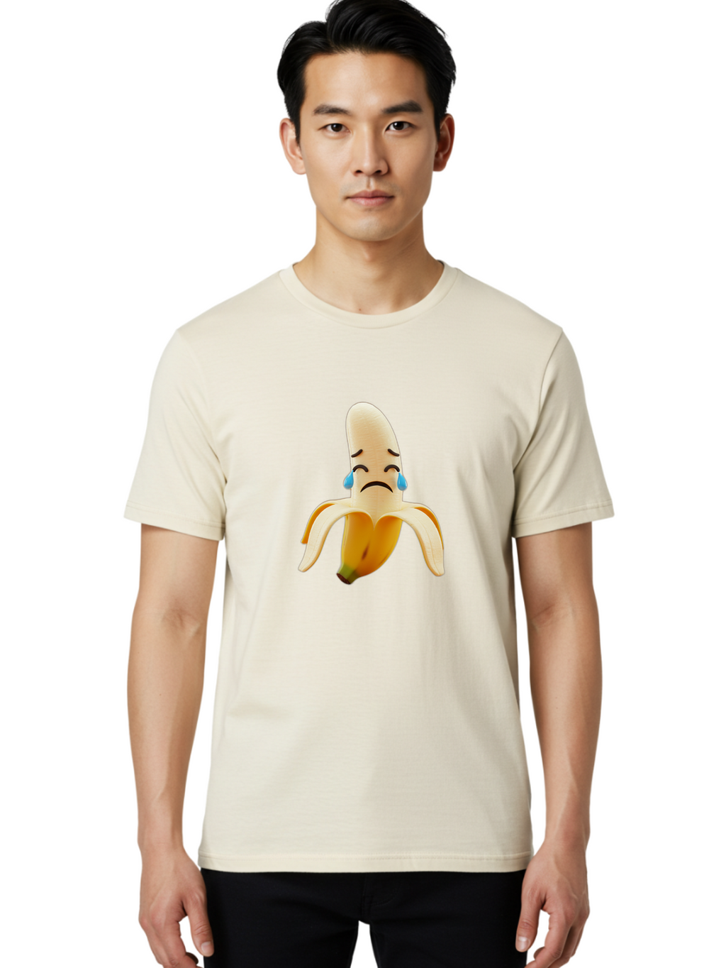 Crying-Banana-1 Men'S Graphic Tee, 100% Cotton, Comfortable Casual Summer Wear, Machine Washable, Vintage Camera, Old Camera, Antique Camera, Black Camera, Classic Photography, Photography Equipment, Nostalgic Device, Film Camera, Camera Art Bam142