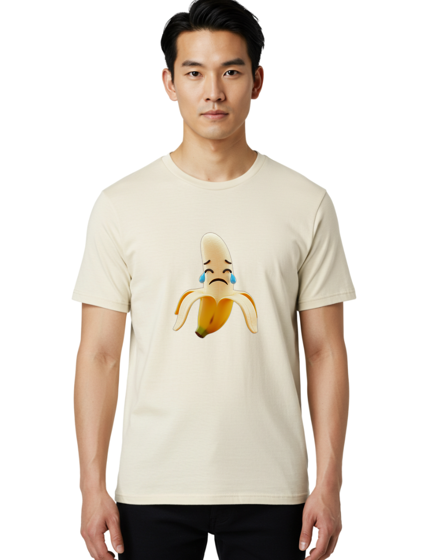 Crying-Banana-1 Men'S Graphic Tee, 100% Cotton, Comfortable Casual Summer Wear, Machine Washable, Vintage Camera, Old Camera, Antique Camera, Black Camera, Classic Photography, Photography Equipment, Nostalgic Device, Film Camera, Camera Art Bam142
