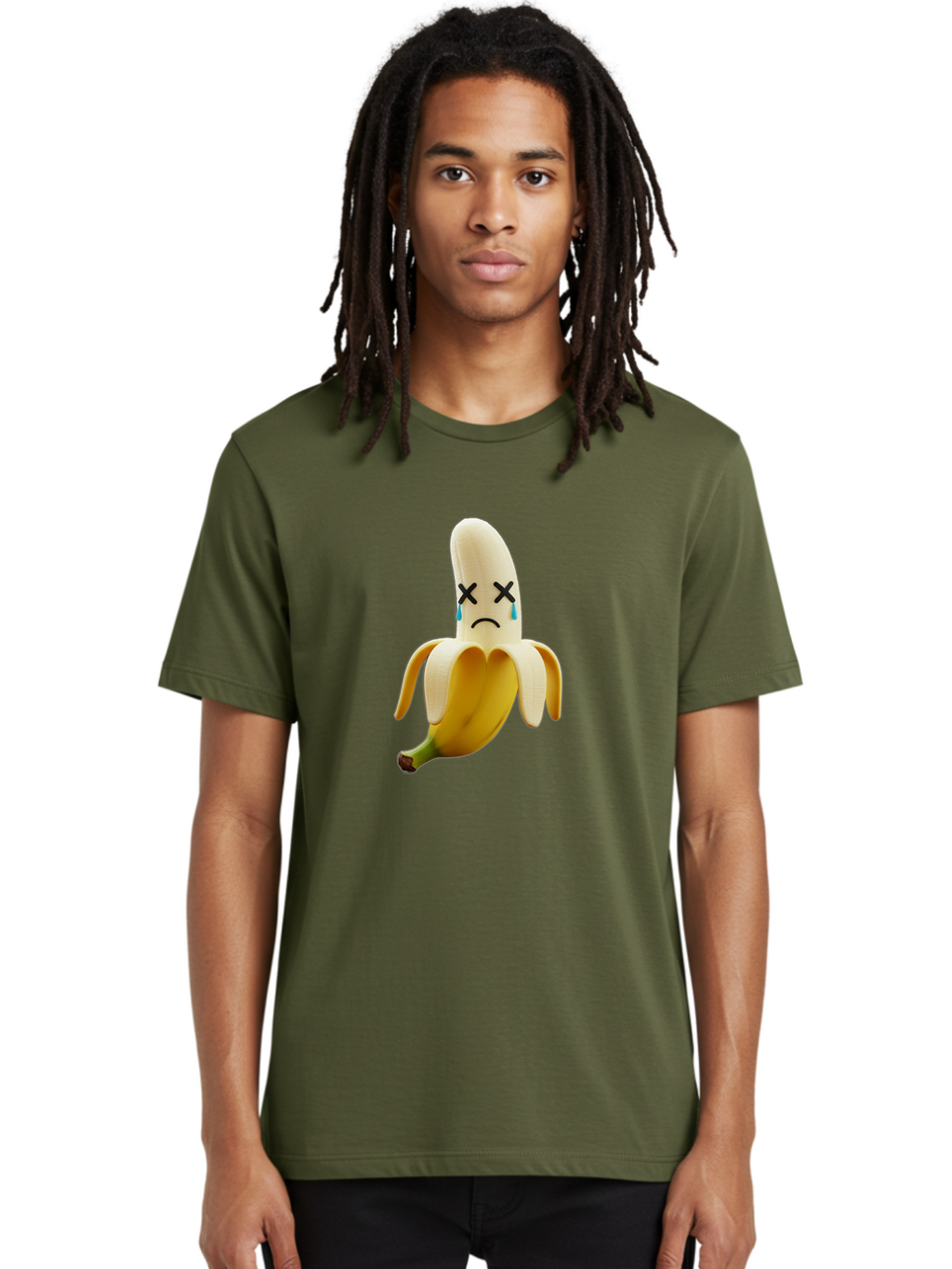 Crying-Banana-2 Men'S Graphic Tee, 100% Cotton, Comfortable Casual Summer Wear, Machine Washable, Vintage Camera, Old Camera, Antique Camera, Black Camera, Classic Photography, Photography Equipment, Nostalgic Device, Film Camera, Camera Art Bam143