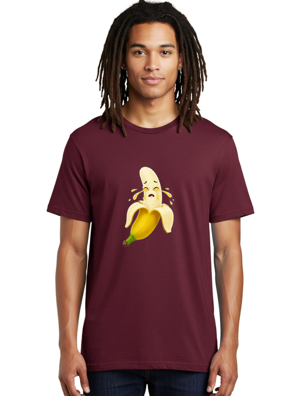 Crying-Banana-3 Men'S Graphic Tee, 100% Cotton, Comfortable Casual Summer Wear, Machine Washable, Vintage Camera, Old Camera, Antique Camera, Black Camera, Classic Photography, Photography Equipment, Nostalgic Device, Film Camera, Camera Art Bam144