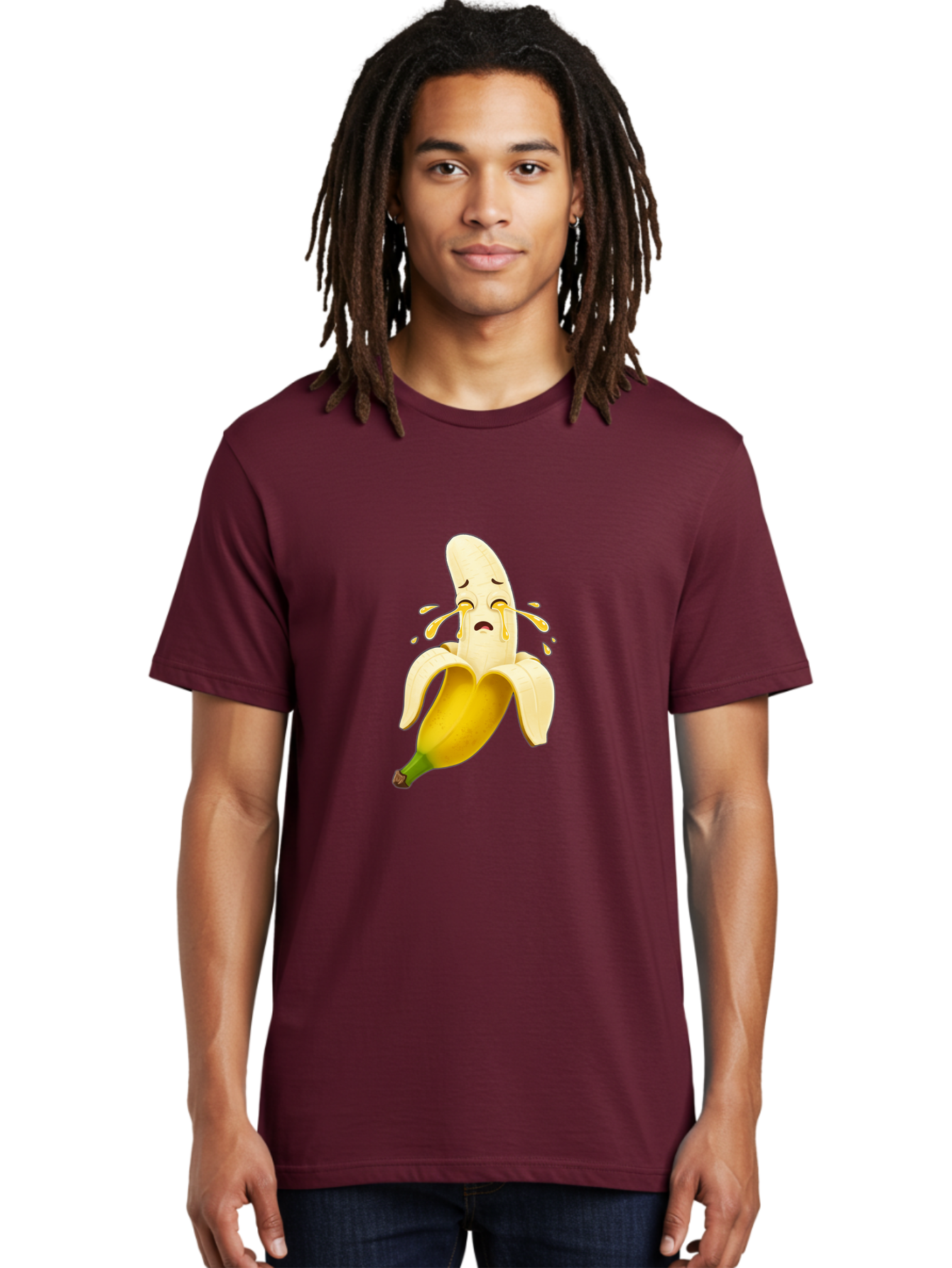Crying-Banana-3 Men'S Graphic Tee, 100% Cotton, Comfortable Casual Summer Wear, Machine Washable, Vintage Camera, Old Camera, Antique Camera, Black Camera, Classic Photography, Photography Equipment, Nostalgic Device, Film Camera, Camera Art Bam144