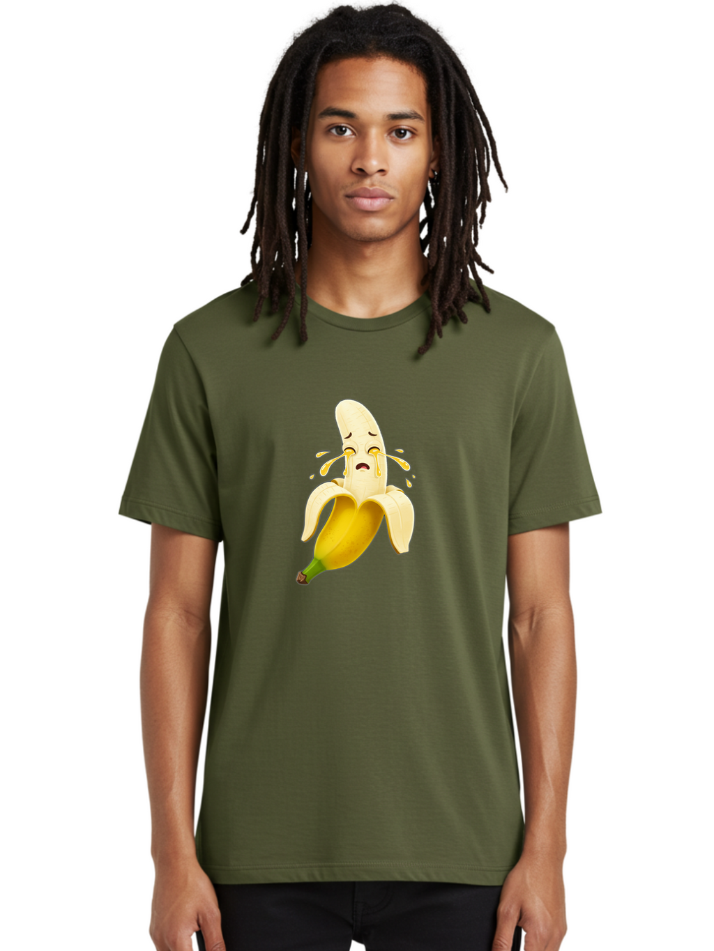 Crying-Banana-3 Men'S Graphic Tee, 100% Cotton, Comfortable Casual Summer Wear, Machine Washable, Vintage Camera, Old Camera, Antique Camera, Black Camera, Classic Photography, Photography Equipment, Nostalgic Device, Film Camera, Camera Art Bam144