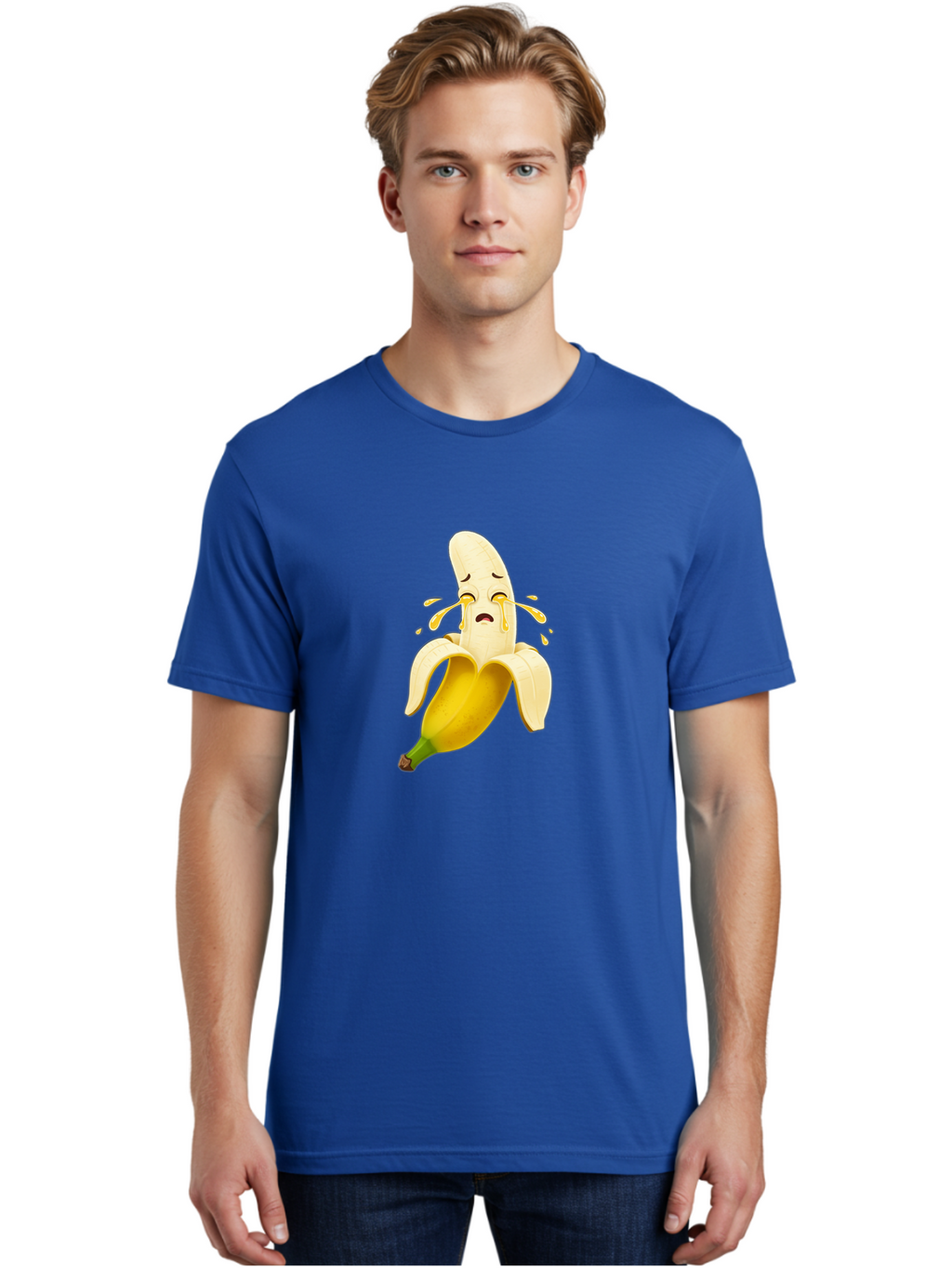 Crying-Banana-3 Men'S Graphic Tee, 100% Cotton, Comfortable Casual Summer Wear, Machine Washable, Vintage Camera, Old Camera, Antique Camera, Black Camera, Classic Photography, Photography Equipment, Nostalgic Device, Film Camera, Camera Art Bam144