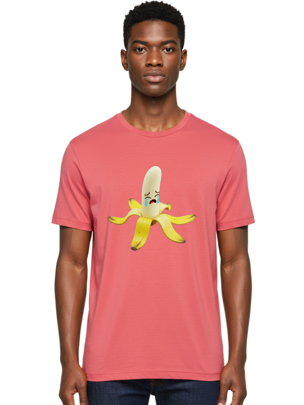 Crying-Banana-4 Men'S Graphic Tee, 100% Cotton, Comfortable Casual Summer Wear, Machine Washable, Vintage Camera, Old Camera, Antique Camera, Black Camera, Classic Photography, Photography Equipment, Nostalgic Device, Film Camera, Camera Art Bam145