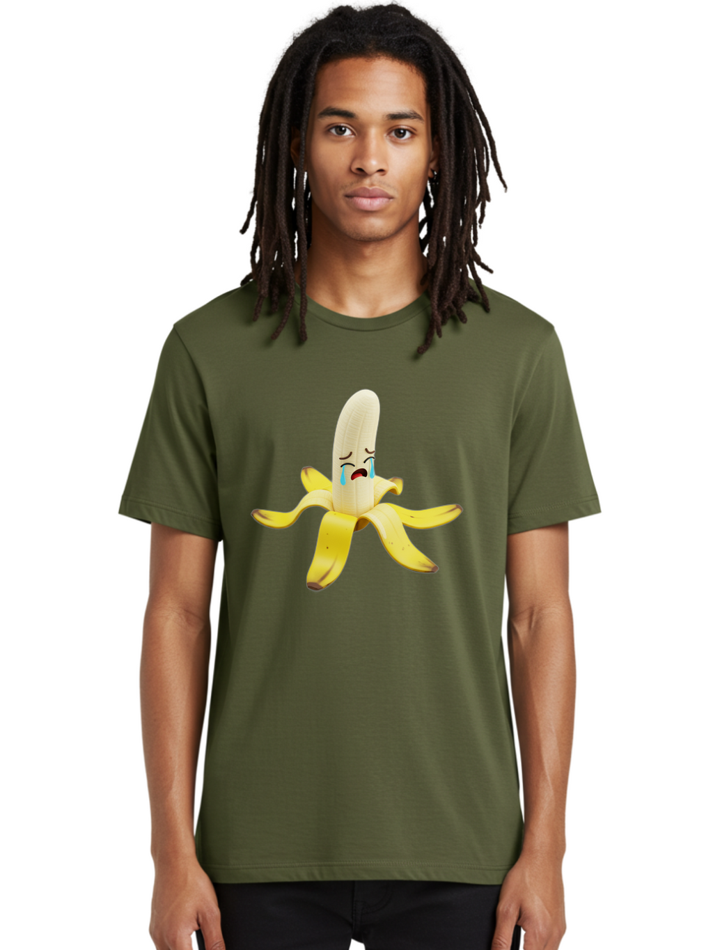 Crying-Banana-4 Men'S Graphic Tee, 100% Cotton, Comfortable Casual Summer Wear, Machine Washable, Vintage Camera, Old Camera, Antique Camera, Black Camera, Classic Photography, Photography Equipment, Nostalgic Device, Film Camera, Camera Art Bam145