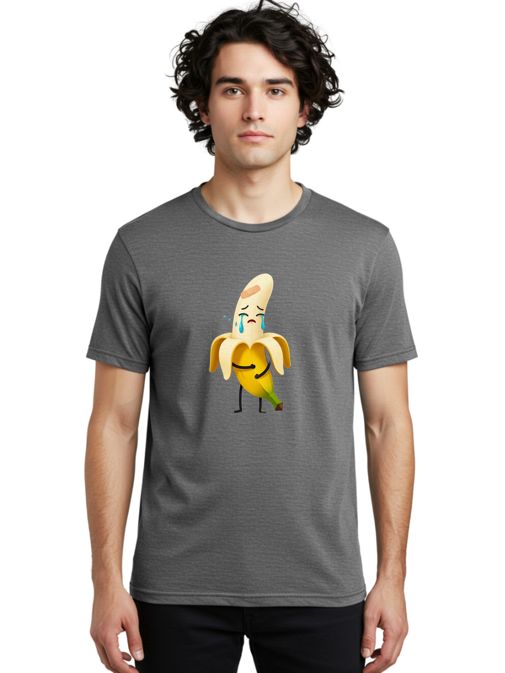 Crying-Banana-5 Men'S Graphic Tee, 100% Cotton, Comfortable Casual Summer Wear, Machine Washable, Vintage Camera, Old Camera, Antique Camera, Black Camera, Classic Photography, Photography Equipment, Nostalgic Device, Film Camera, Camera Art Bam146