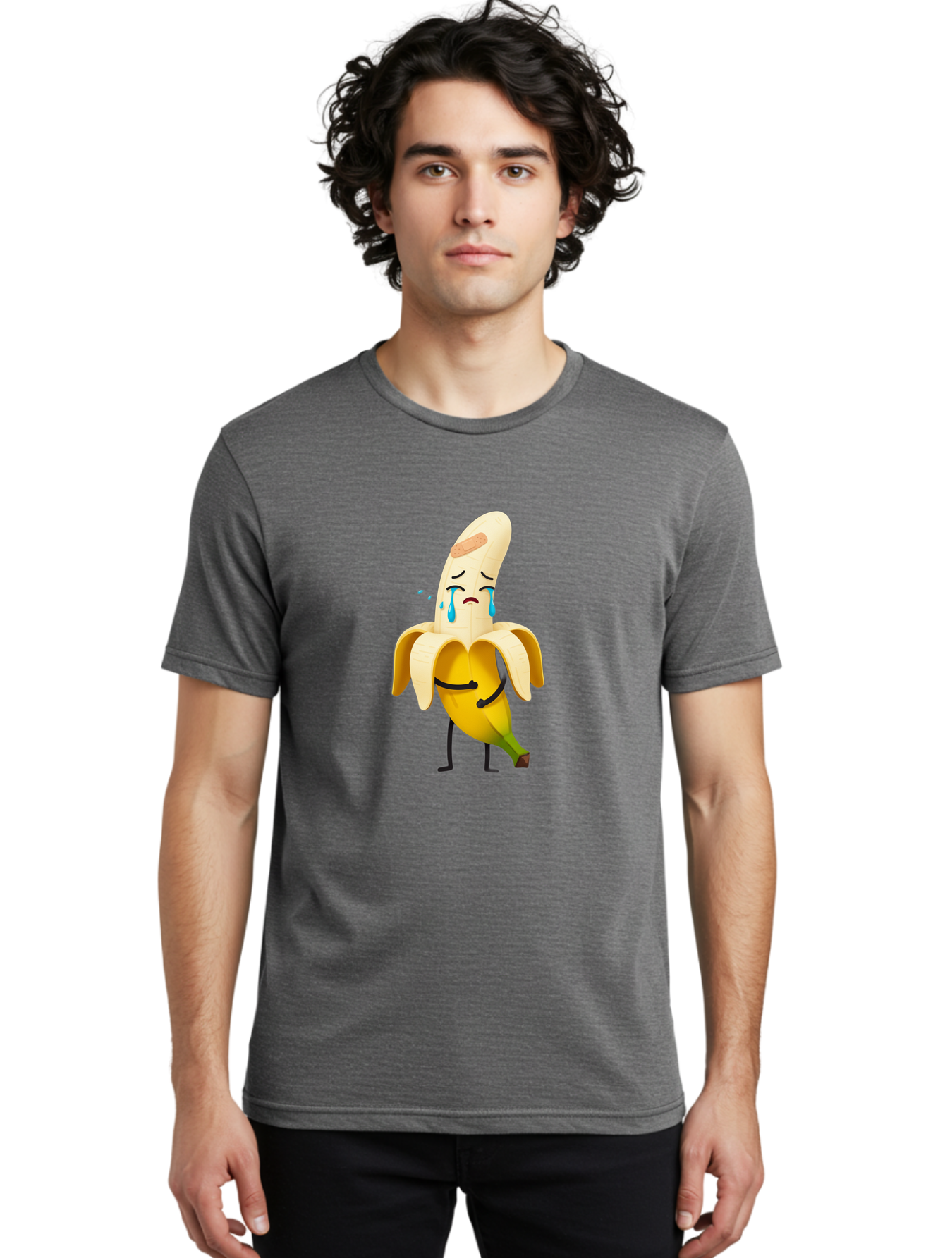 Crying-Banana-5 Men'S Graphic Tee, 100% Cotton, Comfortable Casual Summer Wear, Machine Washable, Vintage Camera, Old Camera, Antique Camera, Black Camera, Classic Photography, Photography Equipment, Nostalgic Device, Film Camera, Camera Art Bam146