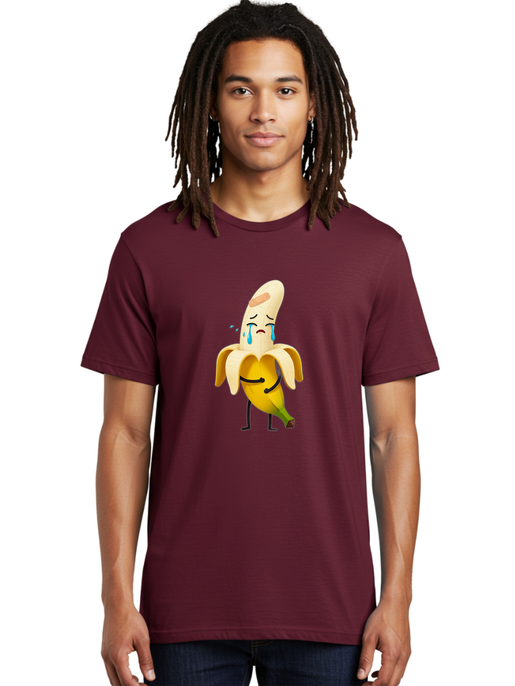Crying-Banana-5 Men'S Graphic Tee, 100% Cotton, Comfortable Casual Summer Wear, Machine Washable, Vintage Camera, Old Camera, Antique Camera, Black Camera, Classic Photography, Photography Equipment, Nostalgic Device, Film Camera, Camera Art Bam146