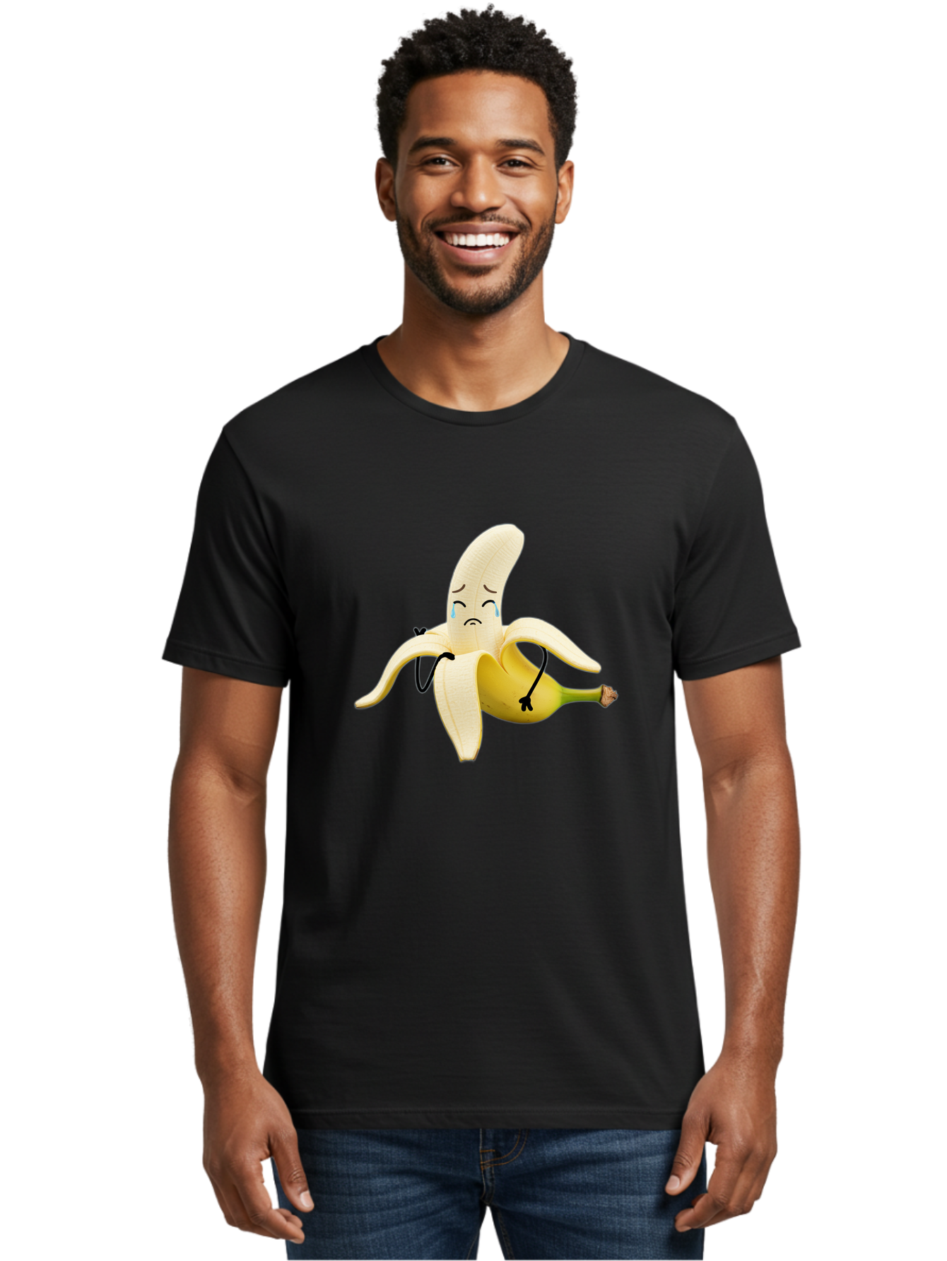 Crying-Banana-6 Men'S Graphic Tee, 100% Cotton, Comfortable Casual Summer Wear, Machine Washable, Vintage Camera, Old Camera, Antique Camera, Black Camera, Classic Photography, Photography Equipment, Nostalgic Device, Film Camera, Camera Art Bam147