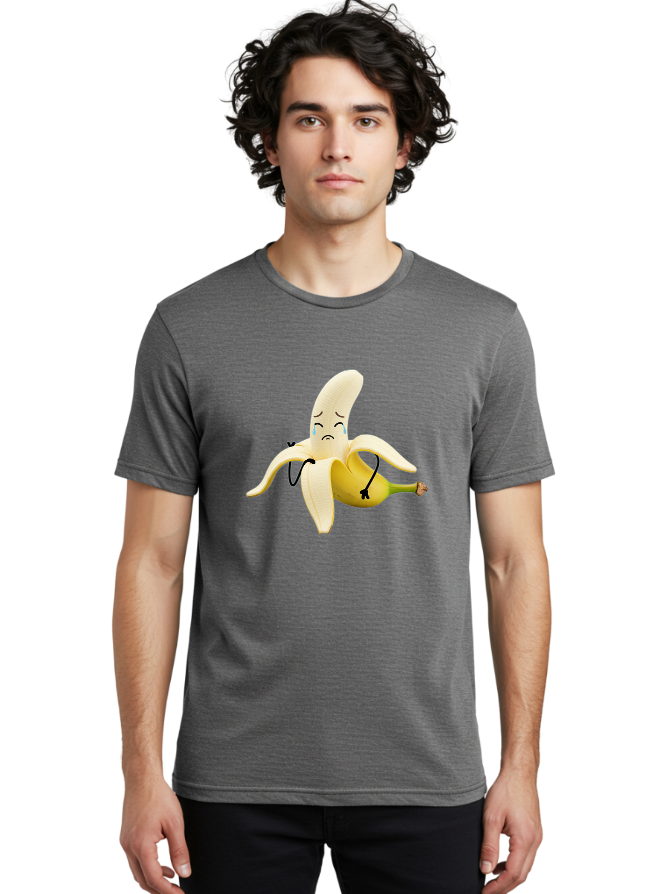 Crying-Banana-6 Men'S Graphic Tee, 100% Cotton, Comfortable Casual Summer Wear, Machine Washable, Vintage Camera, Old Camera, Antique Camera, Black Camera, Classic Photography, Photography Equipment, Nostalgic Device, Film Camera, Camera Art Bam147