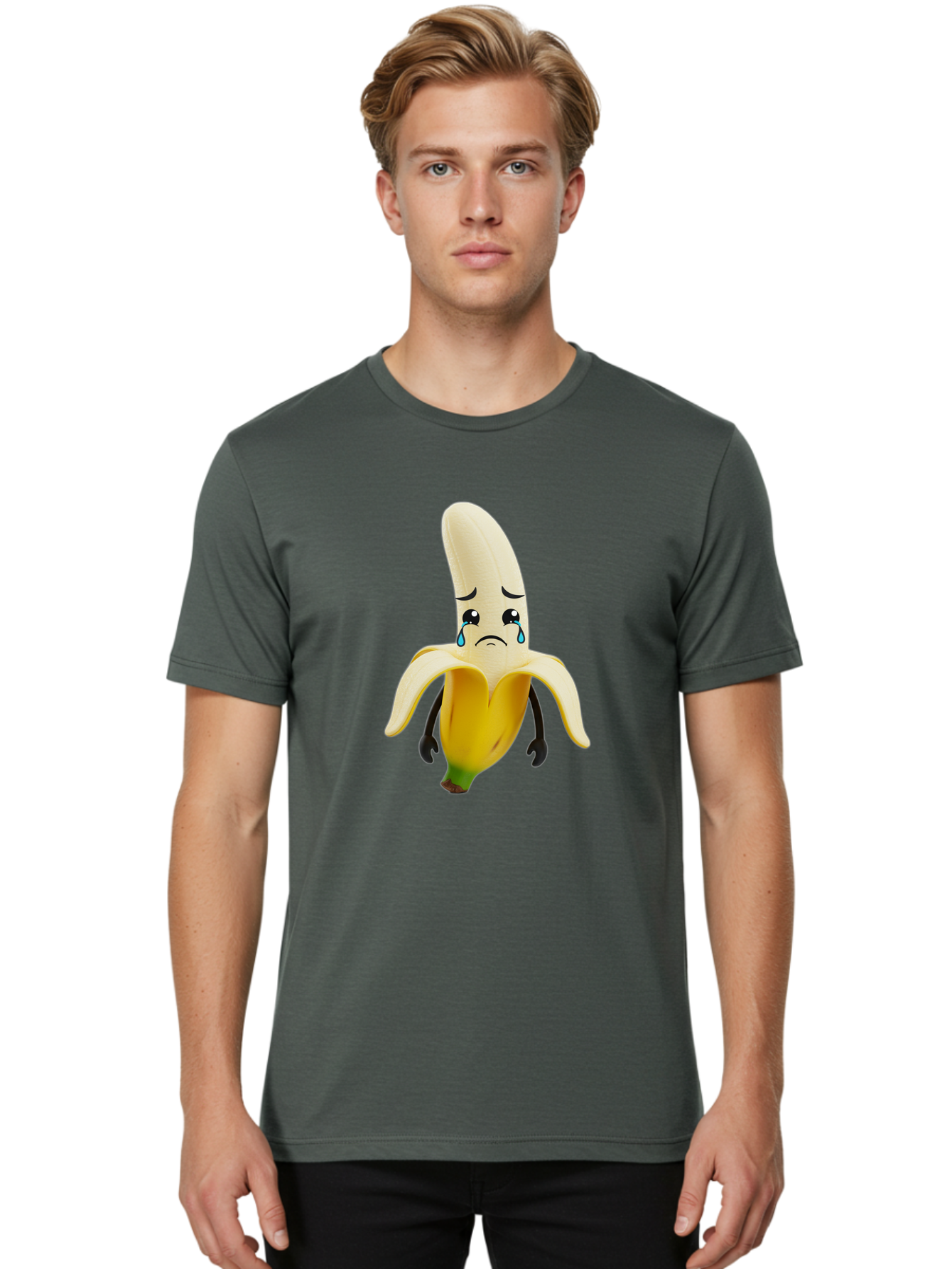 Crying-Banana-7 Men'S Graphic Tee, 100% Cotton, Comfortable Casual Summer Wear, Machine Washable, Vintage Camera, Old Camera, Antique Camera, Black Camera, Classic Photography, Photography Equipment, Nostalgic Device, Film Camera, Camera Art Bam148