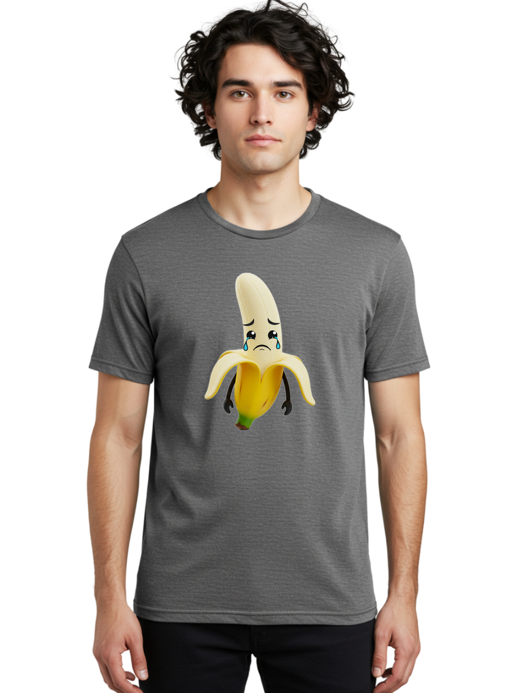 Crying-Banana-7 Men'S Graphic Tee, 100% Cotton, Comfortable Casual Summer Wear, Machine Washable, Vintage Camera, Old Camera, Antique Camera, Black Camera, Classic Photography, Photography Equipment, Nostalgic Device, Film Camera, Camera Art Bam148