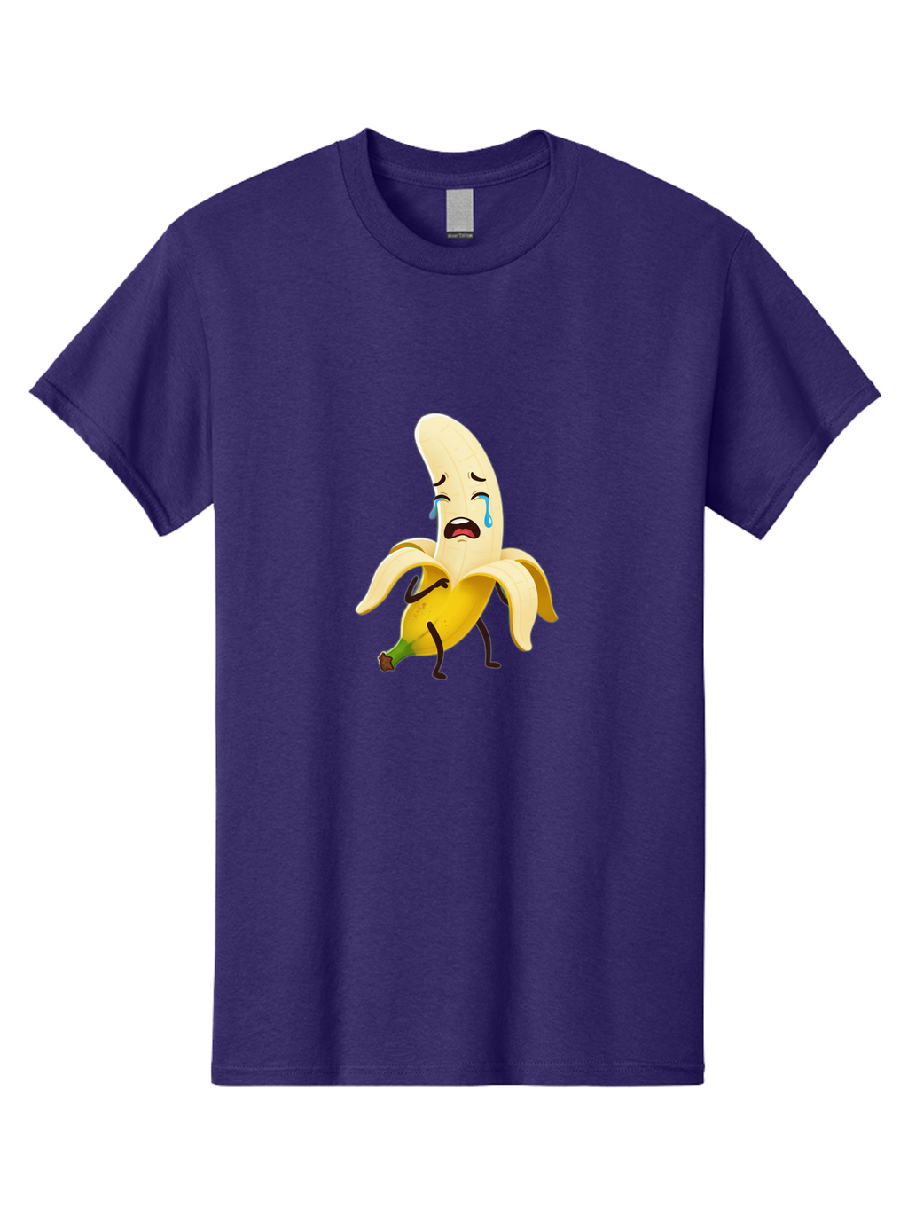 Crying-Banana-Character Men'S Graphic Tee, 100% Cotton, Comfortable Casual Summer Wear, Machine Washable, Vintage Camera, Old Camera, Antique Camera, Black Camera, Classic Photography, Photography Equipment, Nostalgic Device, Film Camera, Bam149