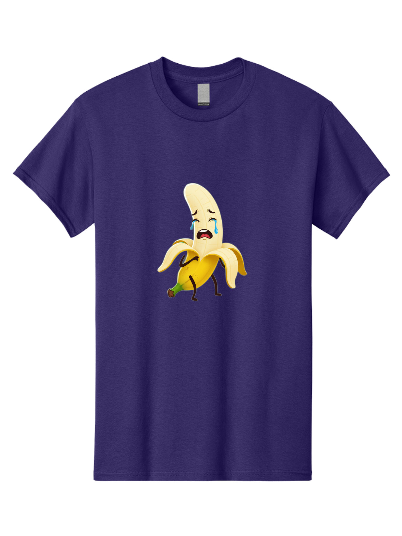 Crying-Banana-Character Men'S Graphic Tee, 100% Cotton, Comfortable Casual Summer Wear, Machine Washable, Vintage Camera, Old Camera, Antique Camera, Black Camera, Classic Photography, Photography Equipment, Nostalgic Device, Film Camera, Bam149