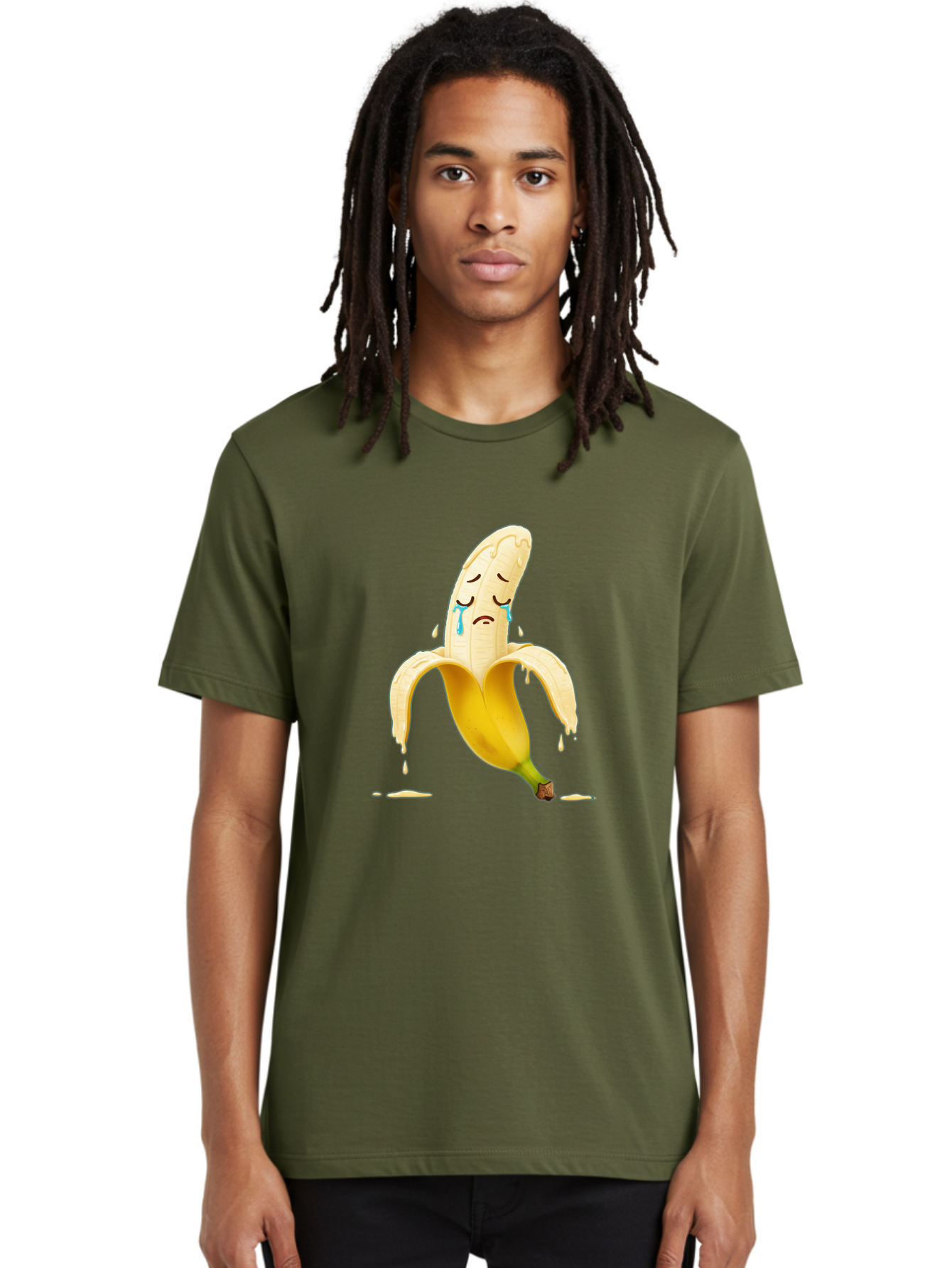 Crying-Banana-Peel-1 Men'S Graphic Tee, 100% Cotton, Comfortable Casual Summer Wear, Machine Washable, Vintage Camera, Old Camera, Antique Camera, Black Camera, Classic Photography, Photography Equipment, Nostalgic Device, Film Camera, Bam150