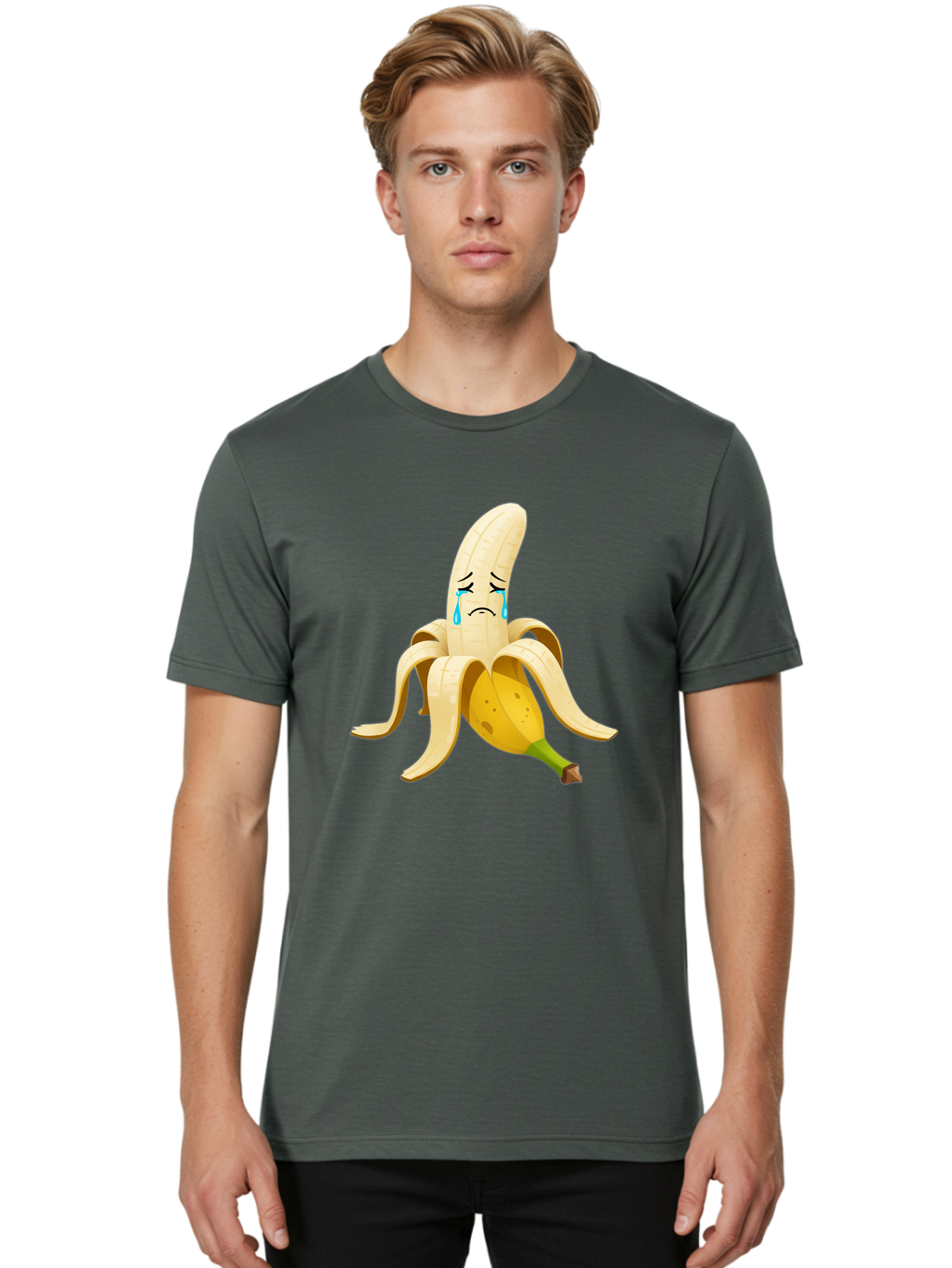 Crying-Banana-Peel Men'S Graphic Tee, 100% Cotton, Comfortable Casual Summer Wear, Machine Washable, Vintage Camera, Old Camera, Antique Camera, Black Camera, Classic Photography, Photography Equipment, Nostalgic Device, Film Camera, Bam151