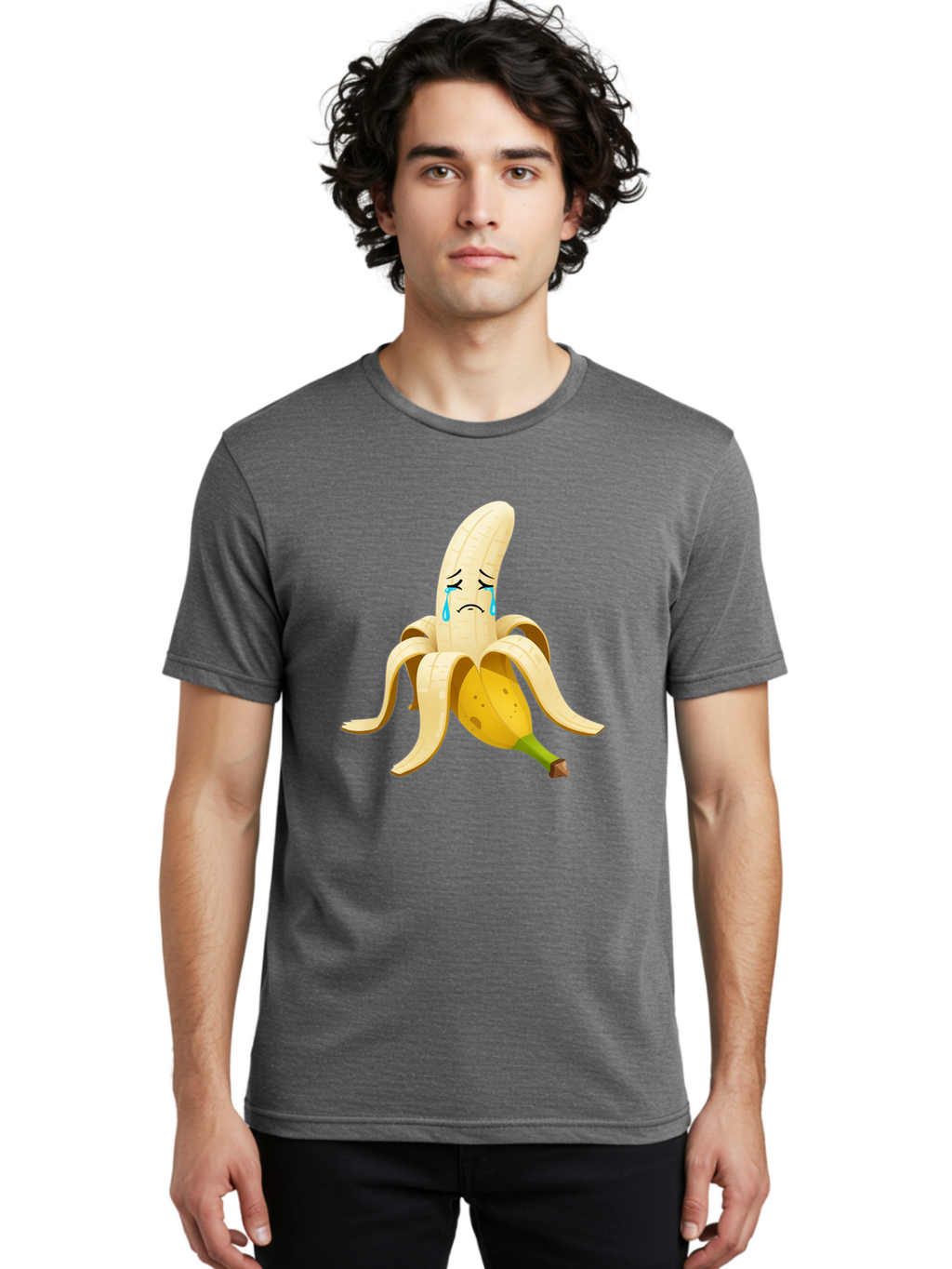 Crying-Banana-Peel Men'S Graphic Tee, 100% Cotton, Comfortable Casual Summer Wear, Machine Washable, Vintage Camera, Old Camera, Antique Camera, Black Camera, Classic Photography, Photography Equipment, Nostalgic Device, Film Camera, Bam151