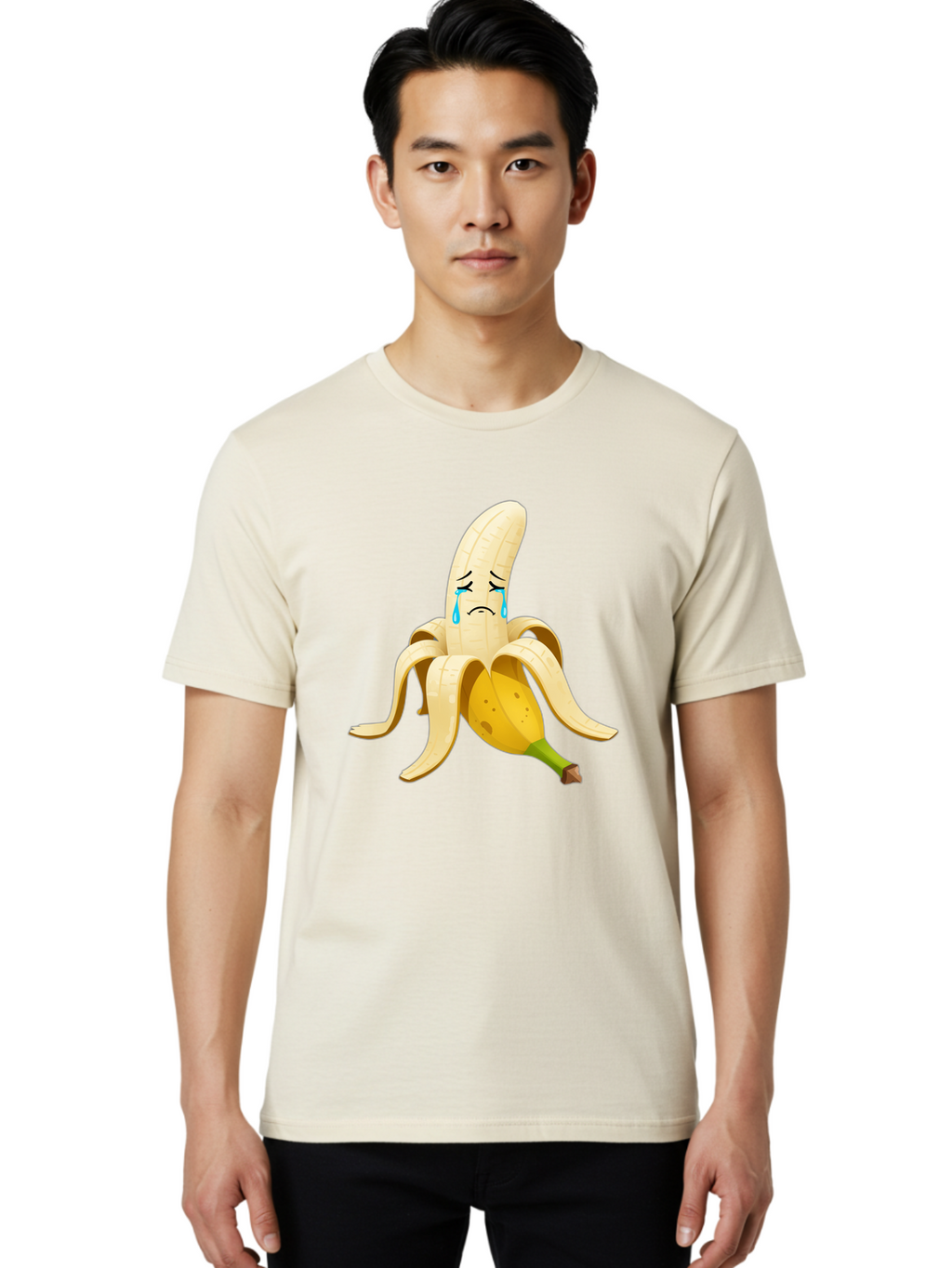 Crying-Banana-Peel Men'S Graphic Tee, 100% Cotton, Comfortable Casual Summer Wear, Machine Washable, Vintage Camera, Old Camera, Antique Camera, Black Camera, Classic Photography, Photography Equipment, Nostalgic Device, Film Camera, Bam151