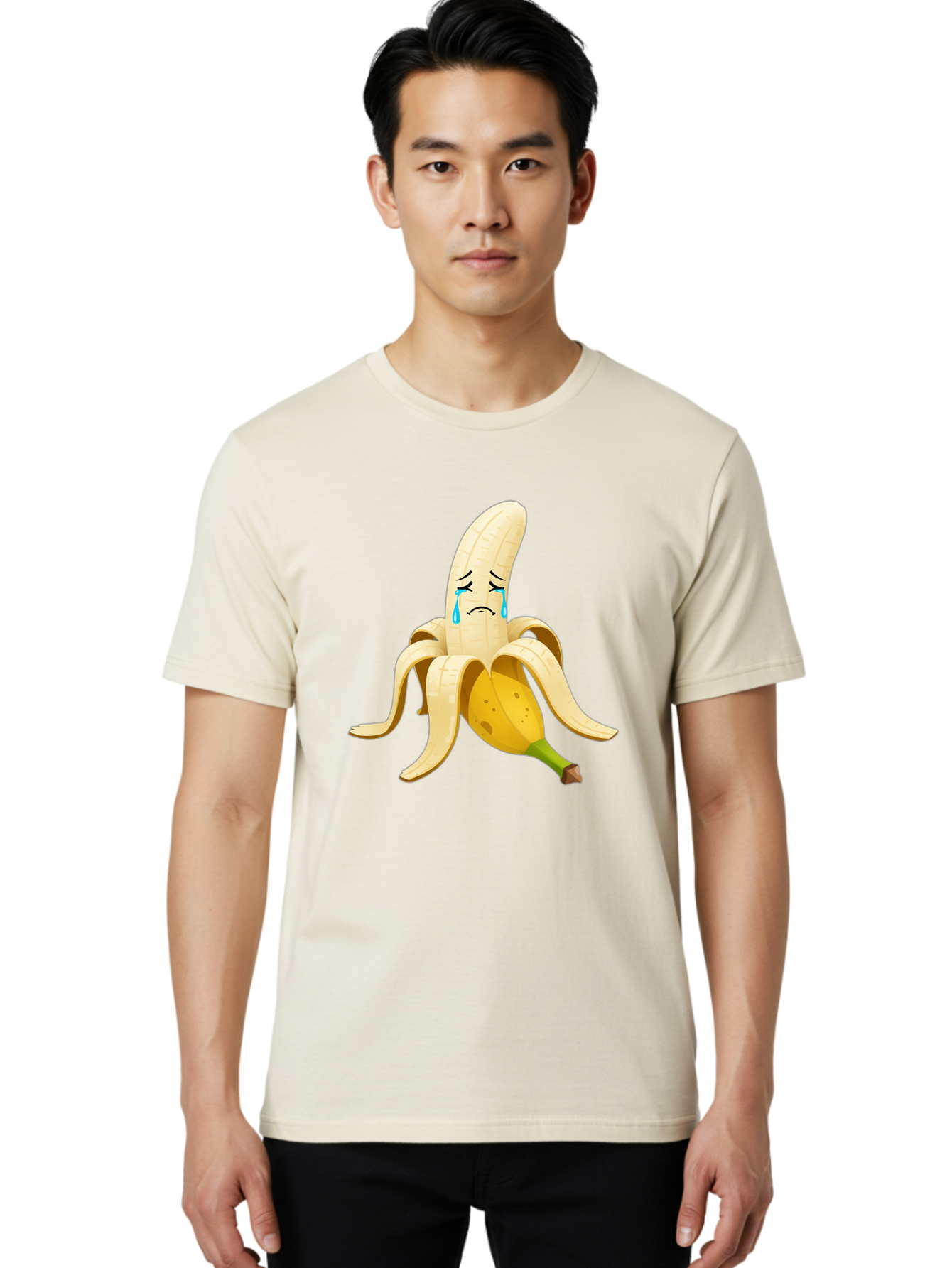 Crying-Banana-Peel Men'S Graphic Tee, 100% Cotton, Comfortable Casual Summer Wear, Machine Washable, Vintage Camera, Old Camera, Antique Camera, Black Camera, Classic Photography, Photography Equipment, Nostalgic Device, Film Camera, Bam151