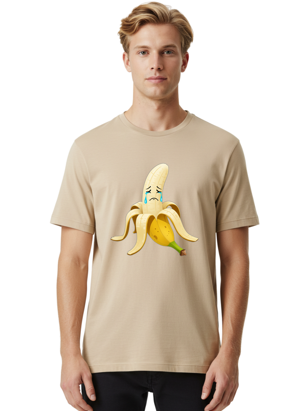 Crying-Banana-Peel Men'S Graphic Tee, 100% Cotton, Comfortable Casual Summer Wear, Machine Washable, Vintage Camera, Old Camera, Antique Camera, Black Camera, Classic Photography, Photography Equipment, Nostalgic Device, Film Camera, Bam151
