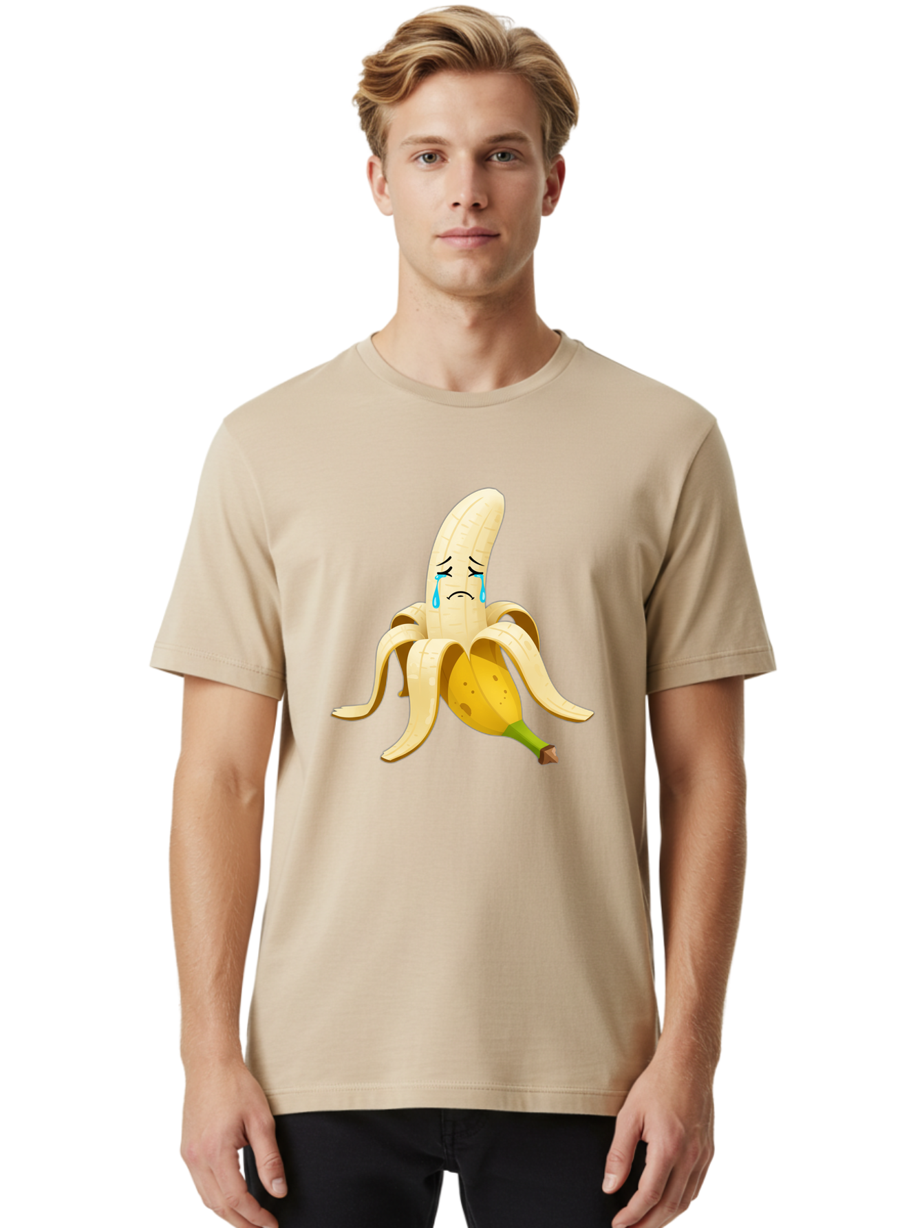Crying-Banana-Peel Men'S Graphic Tee, 100% Cotton, Comfortable Casual Summer Wear, Machine Washable, Vintage Camera, Old Camera, Antique Camera, Black Camera, Classic Photography, Photography Equipment, Nostalgic Device, Film Camera, Bam151
