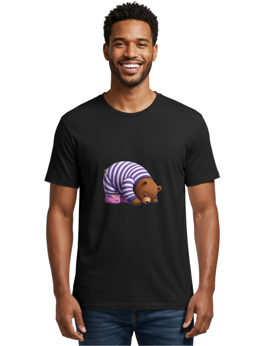 Crying-Bear-With-Unicorn-Slippers Men'S Graphic Tee, 100% Cotton, Comfortable Casual Summer Wear, Machine Washable, Vintage Camera, Old Camera, Antique Camera, Black Camera, Classic Photography, Photography Equipment, Nostalgic Device, Bam153