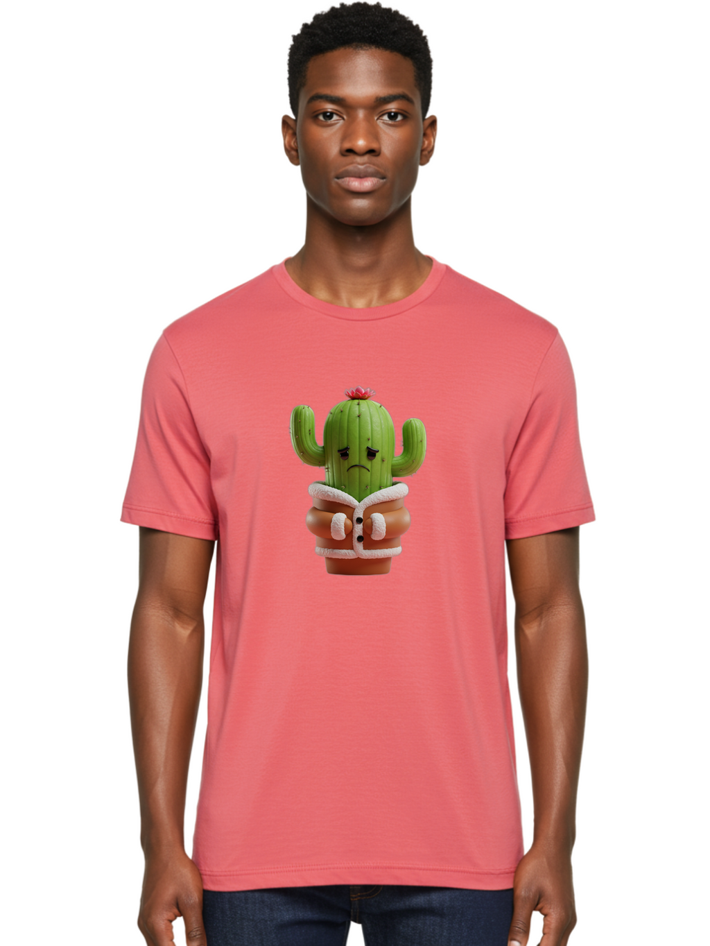 Crying-Cactus-1 Men'S Graphic Tee, 100% Cotton, Comfortable Casual Summer Wear, Machine Washable, Vintage Camera, Old Camera, Antique Camera, Black Camera, Classic Photography, Photography Equipment, Nostalgic Device, Film Camera, Camera Art Bam154