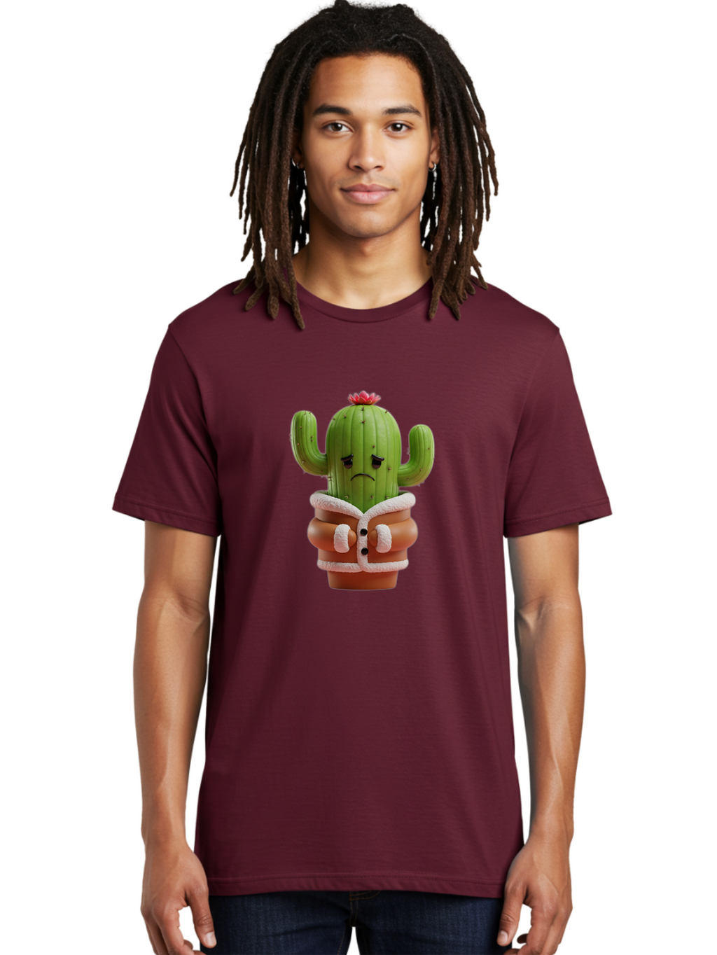 Crying-Cactus-1 Men'S Graphic Tee, 100% Cotton, Comfortable Casual Summer Wear, Machine Washable, Vintage Camera, Old Camera, Antique Camera, Black Camera, Classic Photography, Photography Equipment, Nostalgic Device, Film Camera, Camera Art Bam154