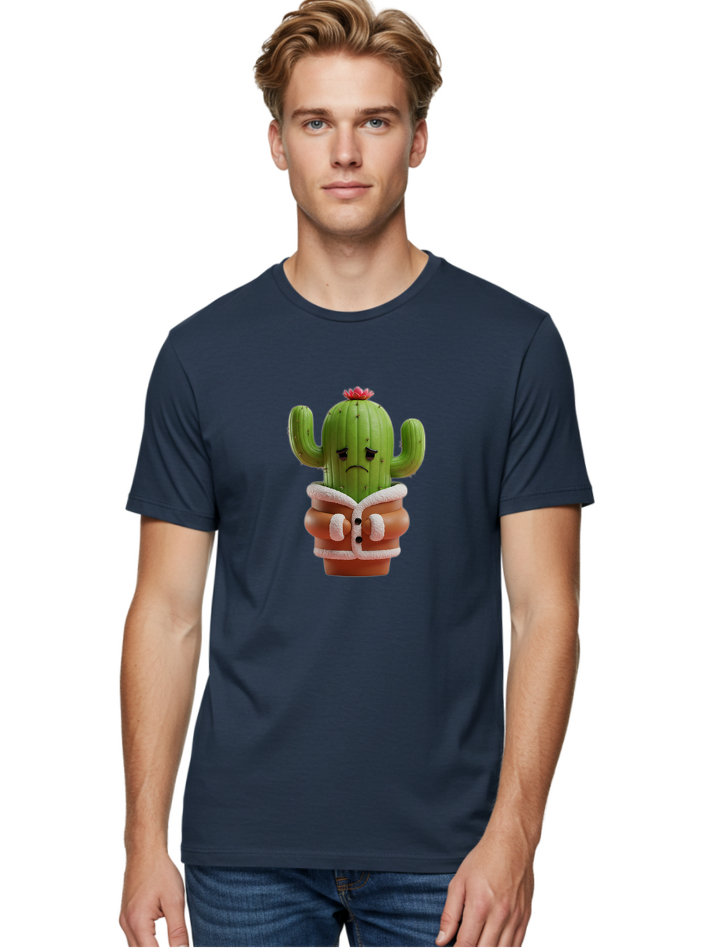 Crying-Cactus-1 Men'S Graphic Tee, 100% Cotton, Comfortable Casual Summer Wear, Machine Washable, Vintage Camera, Old Camera, Antique Camera, Black Camera, Classic Photography, Photography Equipment, Nostalgic Device, Film Camera, Camera Art Bam154