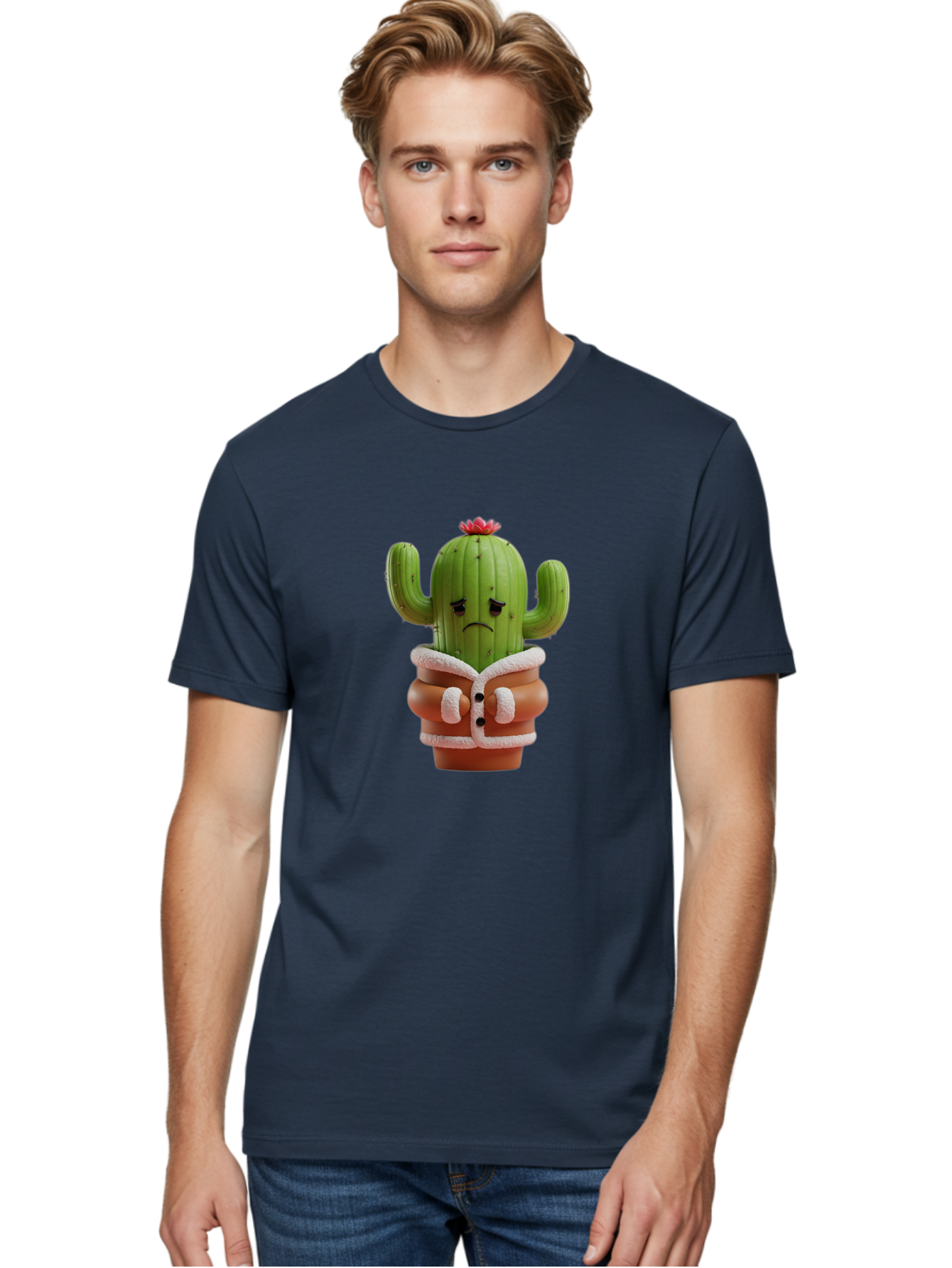Crying-Cactus-1 Men'S Graphic Tee, 100% Cotton, Comfortable Casual Summer Wear, Machine Washable, Vintage Camera, Old Camera, Antique Camera, Black Camera, Classic Photography, Photography Equipment, Nostalgic Device, Film Camera, Camera Art Bam154