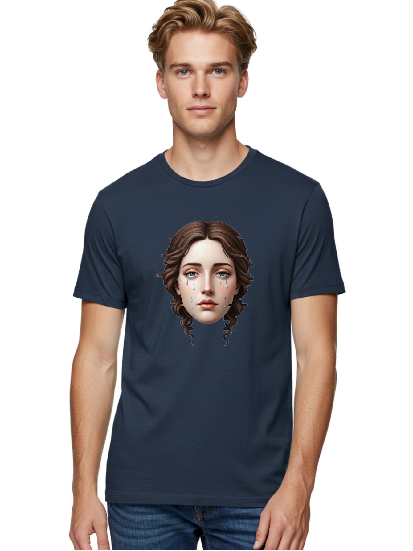Crying-Face Men'S Graphic Tee, 100% Cotton, Comfortable Casual Summer Wear, Machine Washable, Vintage Camera, Old Camera, Antique Camera, Black Camera, Classic Photography, Photography Equipment, Nostalgic Device, Film Camera, Camera Art Bam158