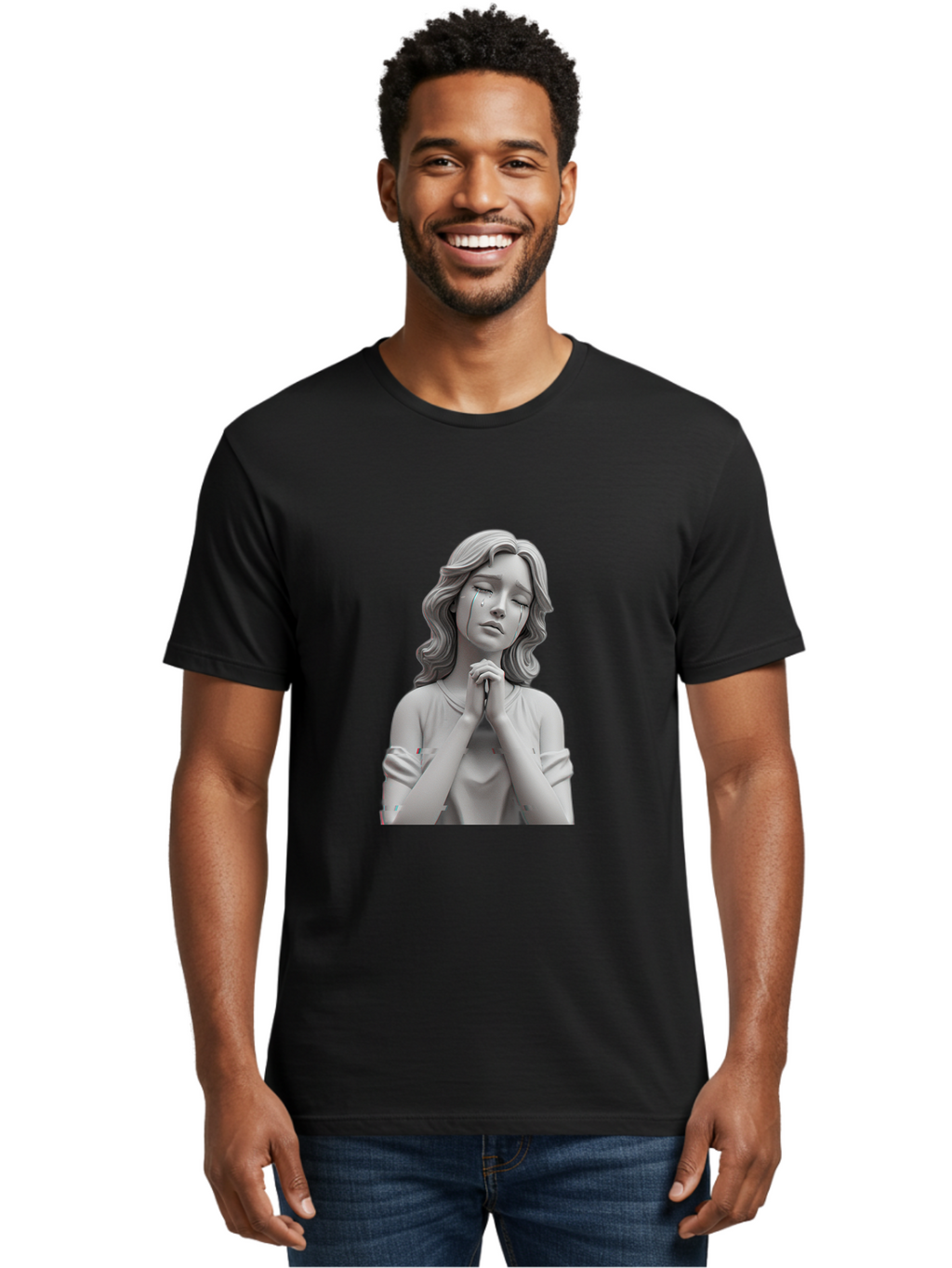 Crying-Lady-Statue Men'S Graphic Tee, 100% Cotton, Comfortable Casual Summer Wear, Machine Washable, Vintage Camera, Old Camera, Antique Camera, Black Camera, Classic Photography, Photography Equipment, Nostalgic Device, Film Camera, Bam160