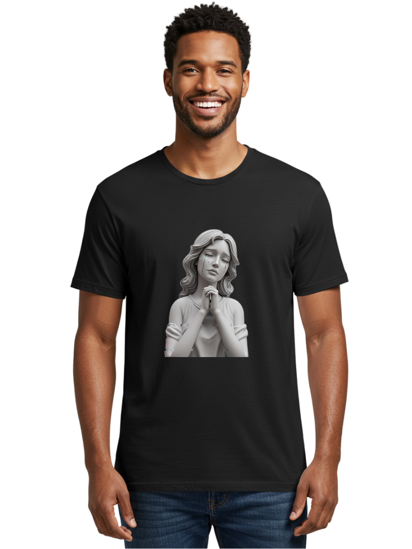 Crying-Lady-Statue Men'S Graphic Tee, 100% Cotton, Comfortable Casual Summer Wear, Machine Washable, Vintage Camera, Old Camera, Antique Camera, Black Camera, Classic Photography, Photography Equipment, Nostalgic Device, Film Camera, Bam160