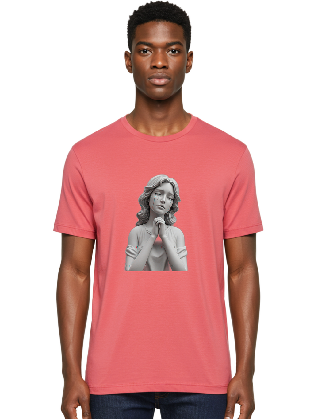 Crying-Lady-Statue Men'S Graphic Tee, 100% Cotton, Comfortable Casual Summer Wear, Machine Washable, Vintage Camera, Old Camera, Antique Camera, Black Camera, Classic Photography, Photography Equipment, Nostalgic Device, Film Camera, Bam160